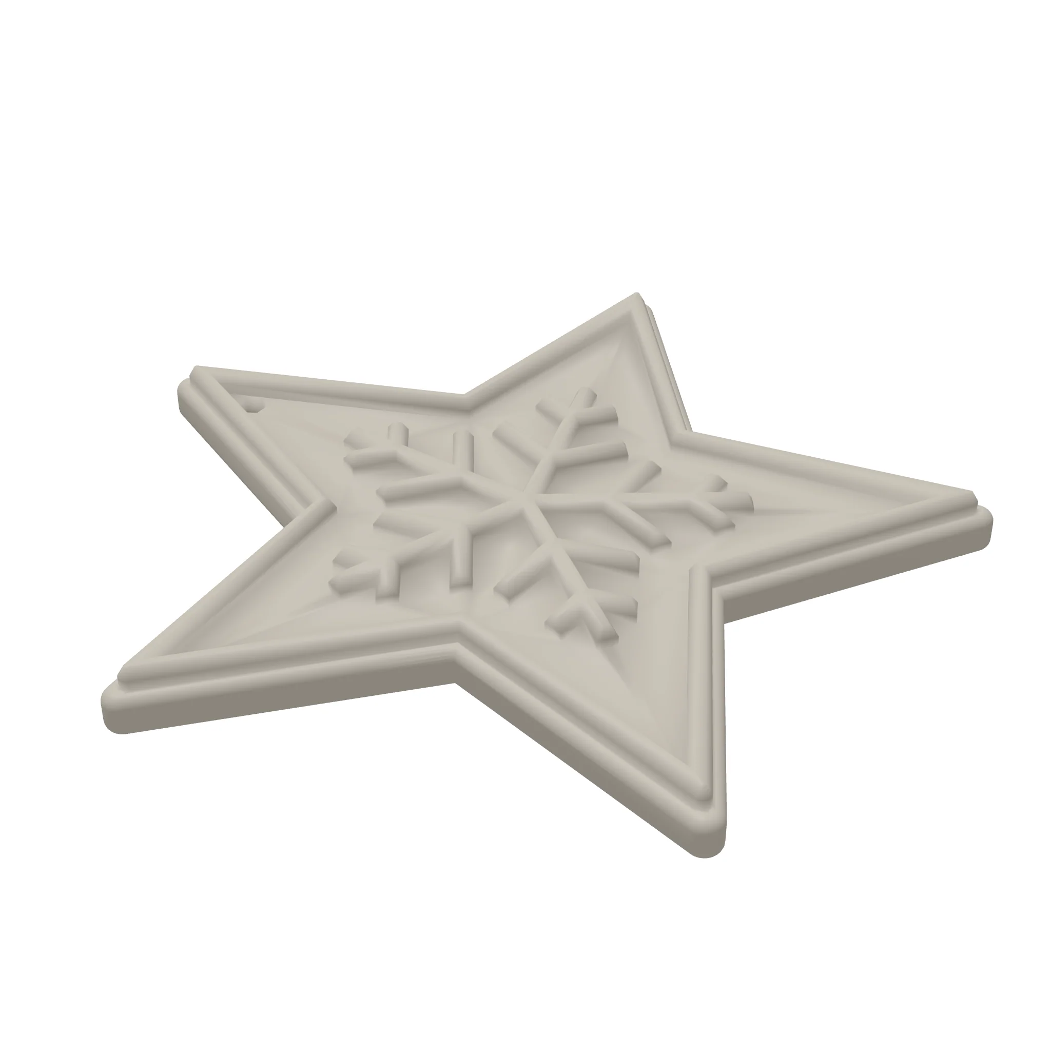 Snow Star Ornament 3D Print STL File - Image 2