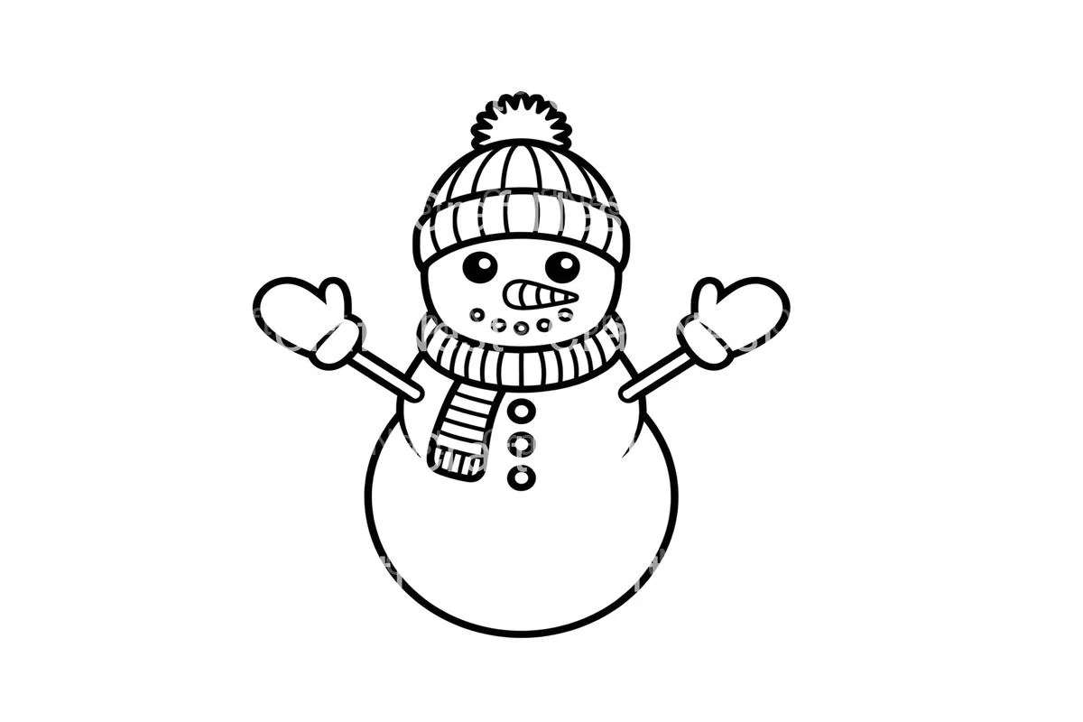 Snowman and Skier Winter Coloring Books - Image 2