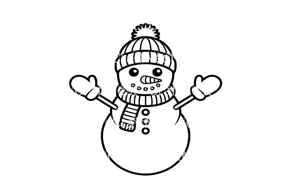 Snowman and Skier Winter Coloring Books - Image 4