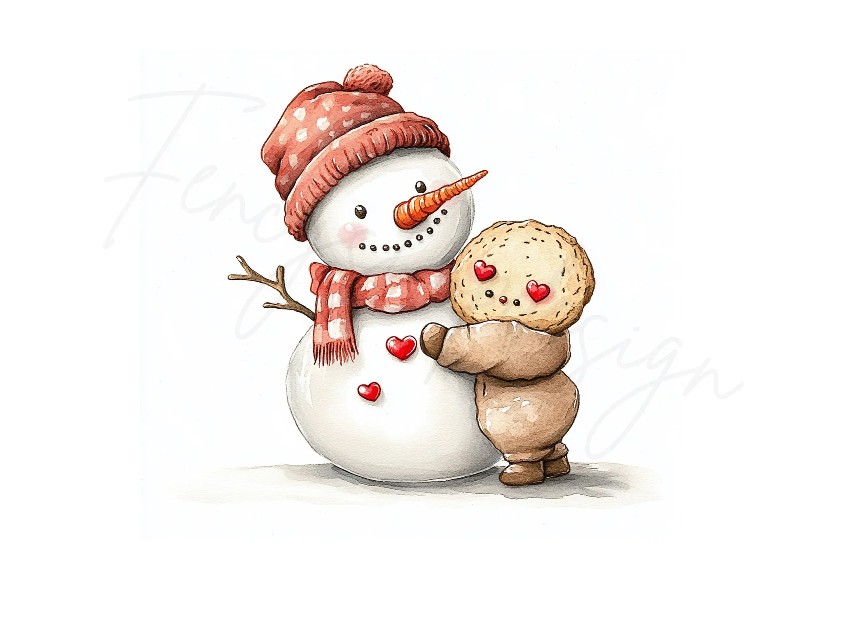 Snowman Couple Winter Holiday Clipart Bundle - Image 2