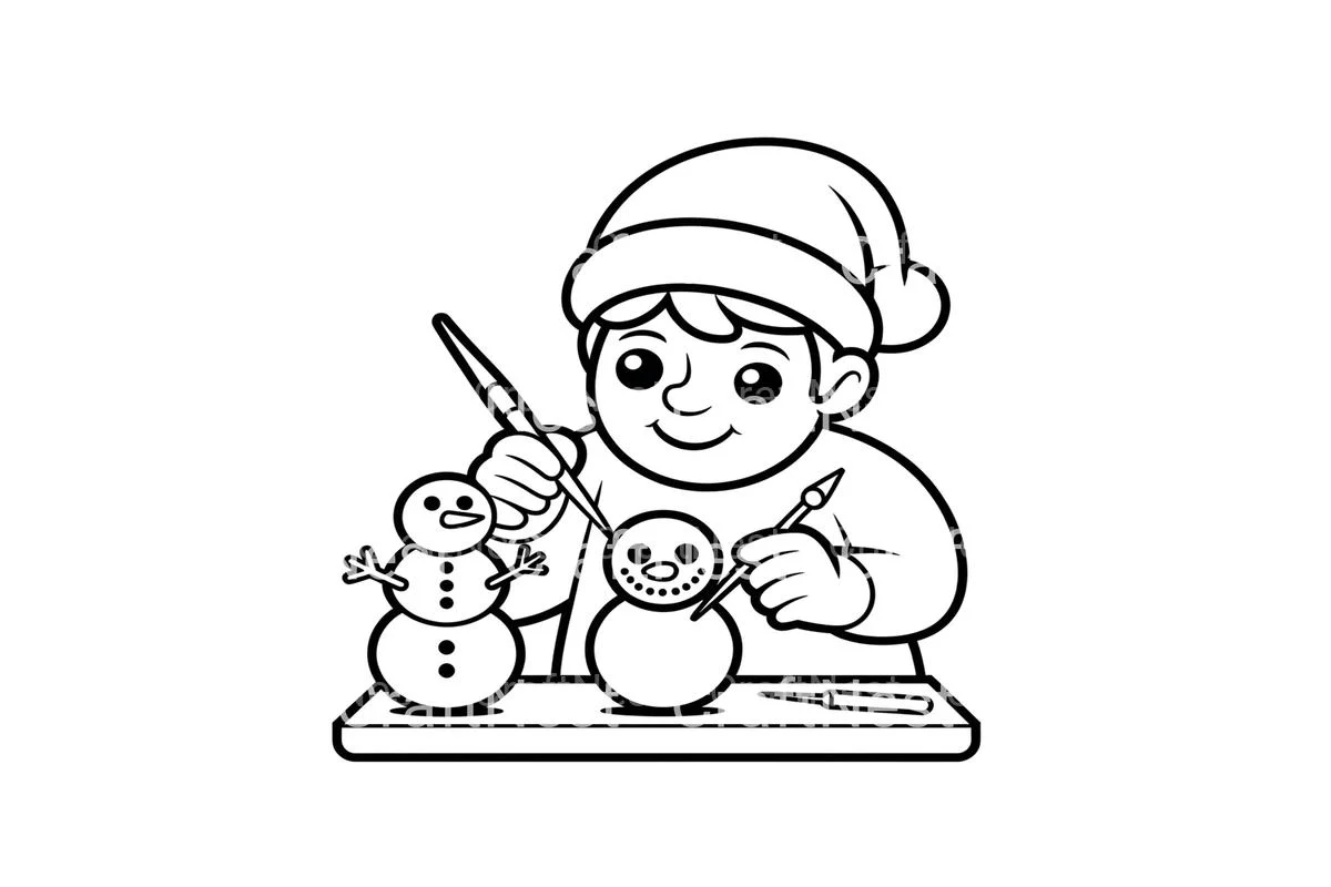 Snowman Crafting Coloring Books - Image 4
