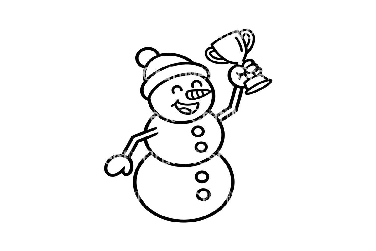 Snowman with TrophyFun Coloring Books - Image 3