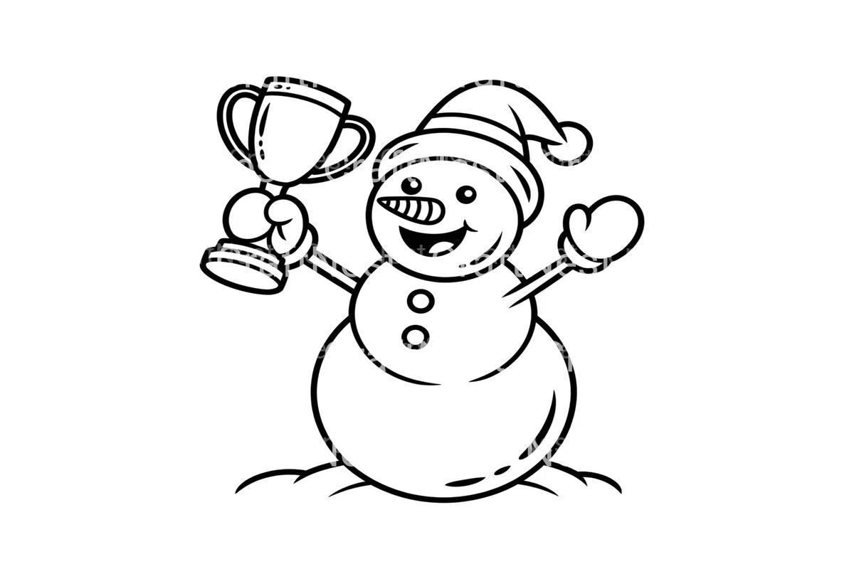 Snowman with TrophyFun Coloring Books - Image 4
