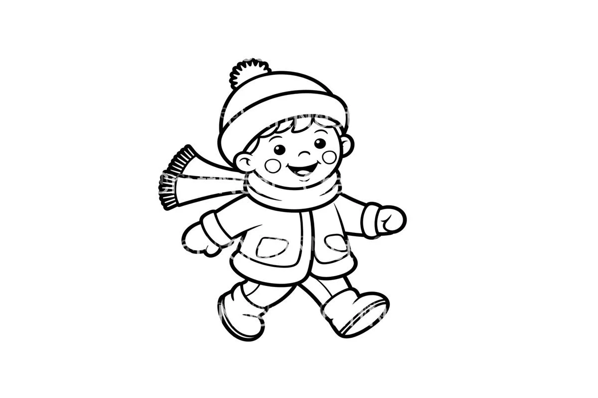Snowy Adventures for Kids Coloring Books - Image 2