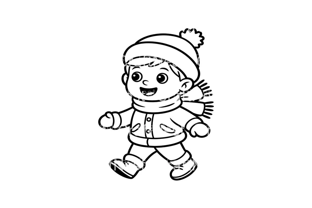 Snowy Adventures for Kids Coloring Books - Image 3
