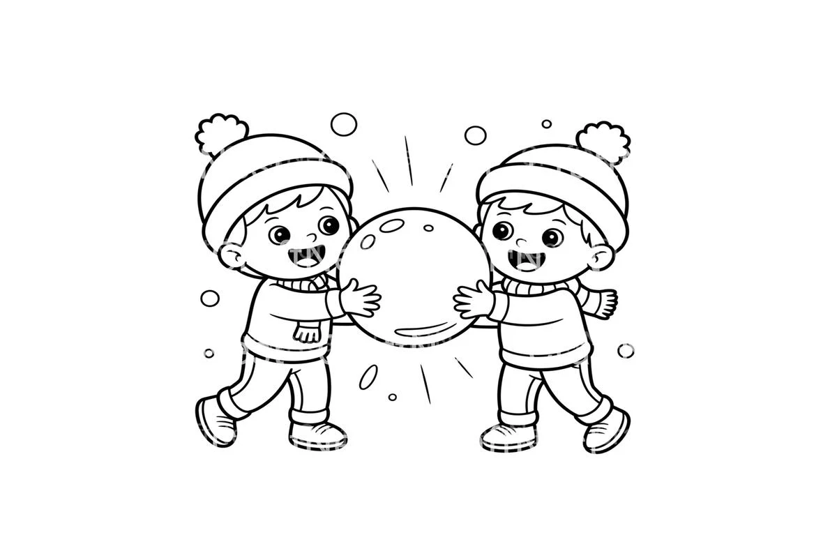 Snowy Adventures for Kids Coloring Books - Image 4