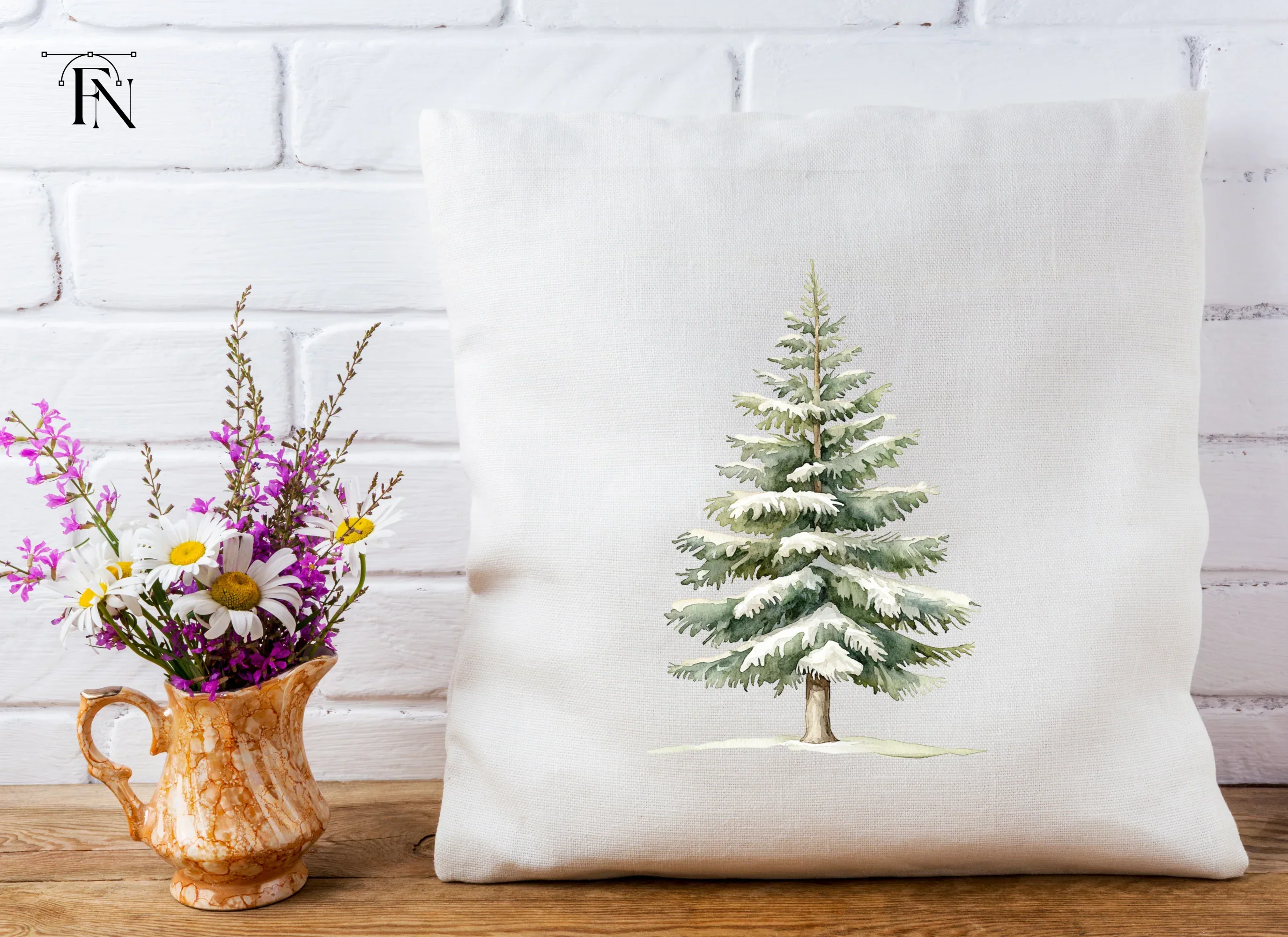 Snowy Pine Trees Clipart Bundle - Image 5