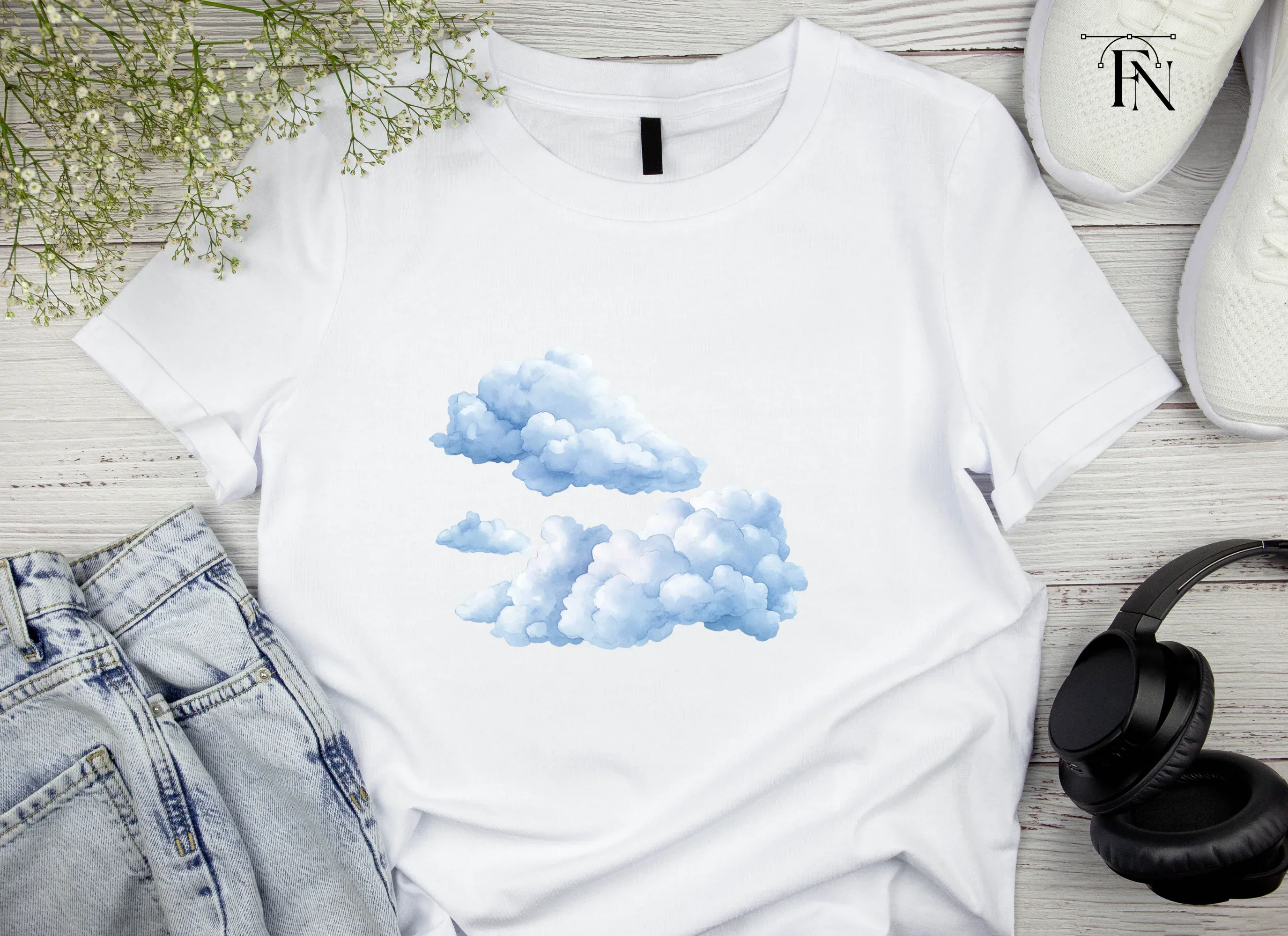 Soft Clouds Clipart Bundle - Image 4