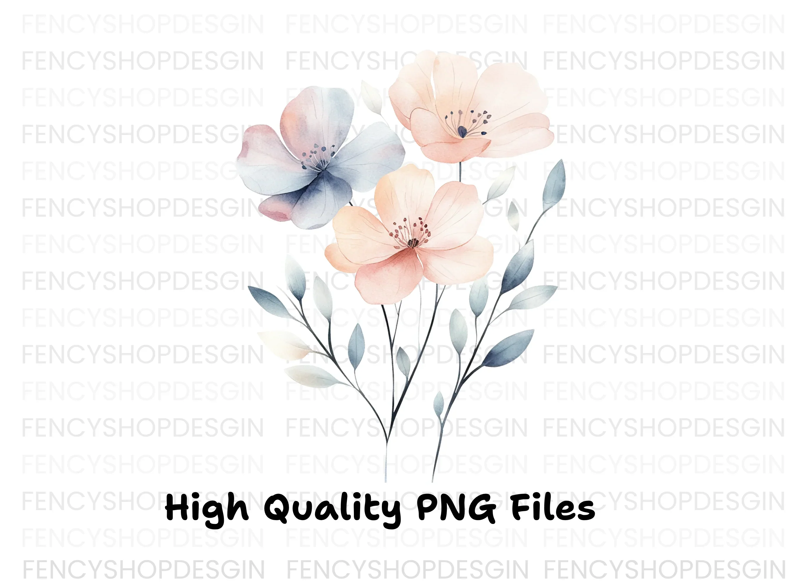 Soft Floral Clipart Bundle - Image 3