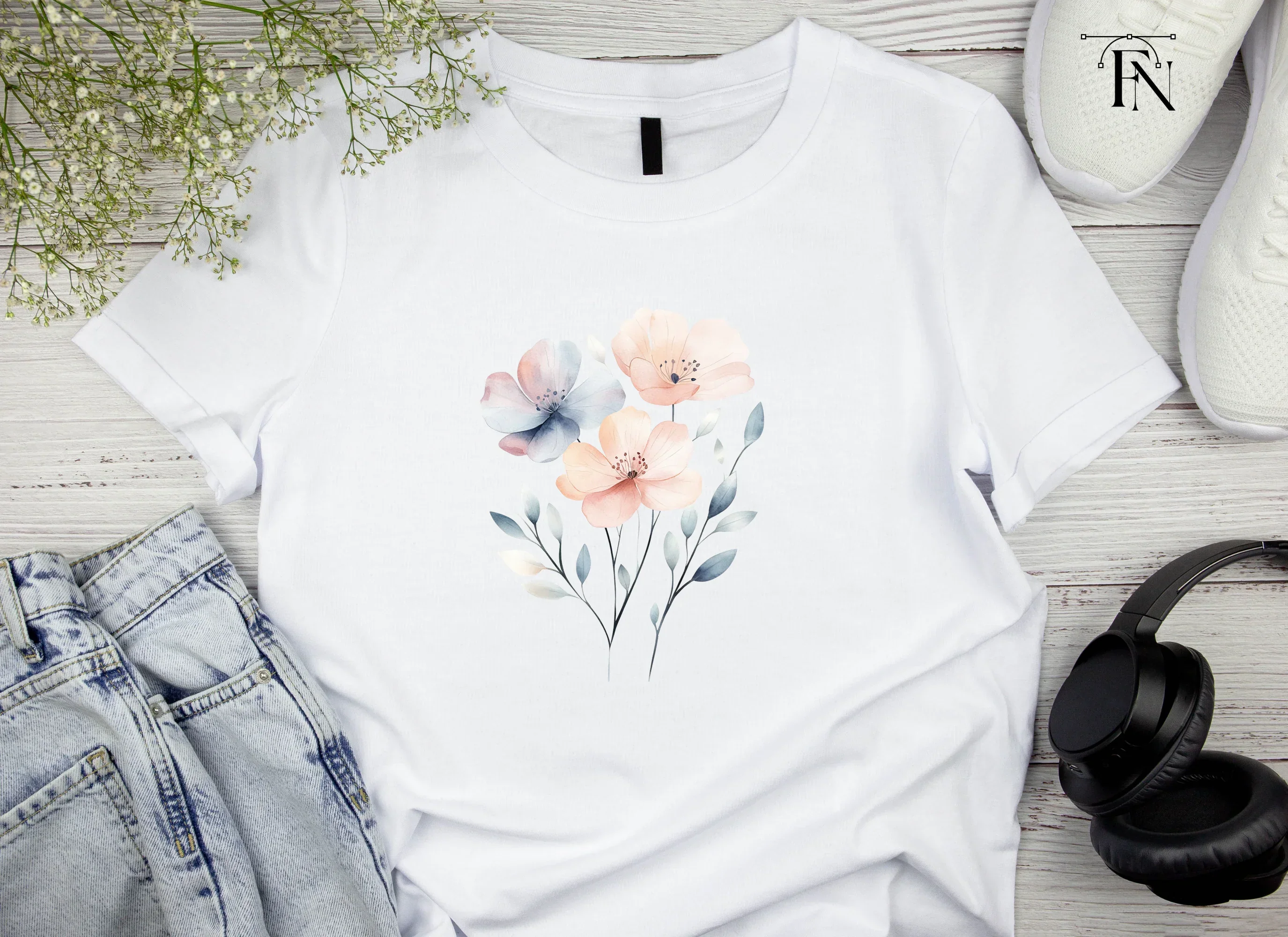 Soft Floral Clipart Bundle - Image 4