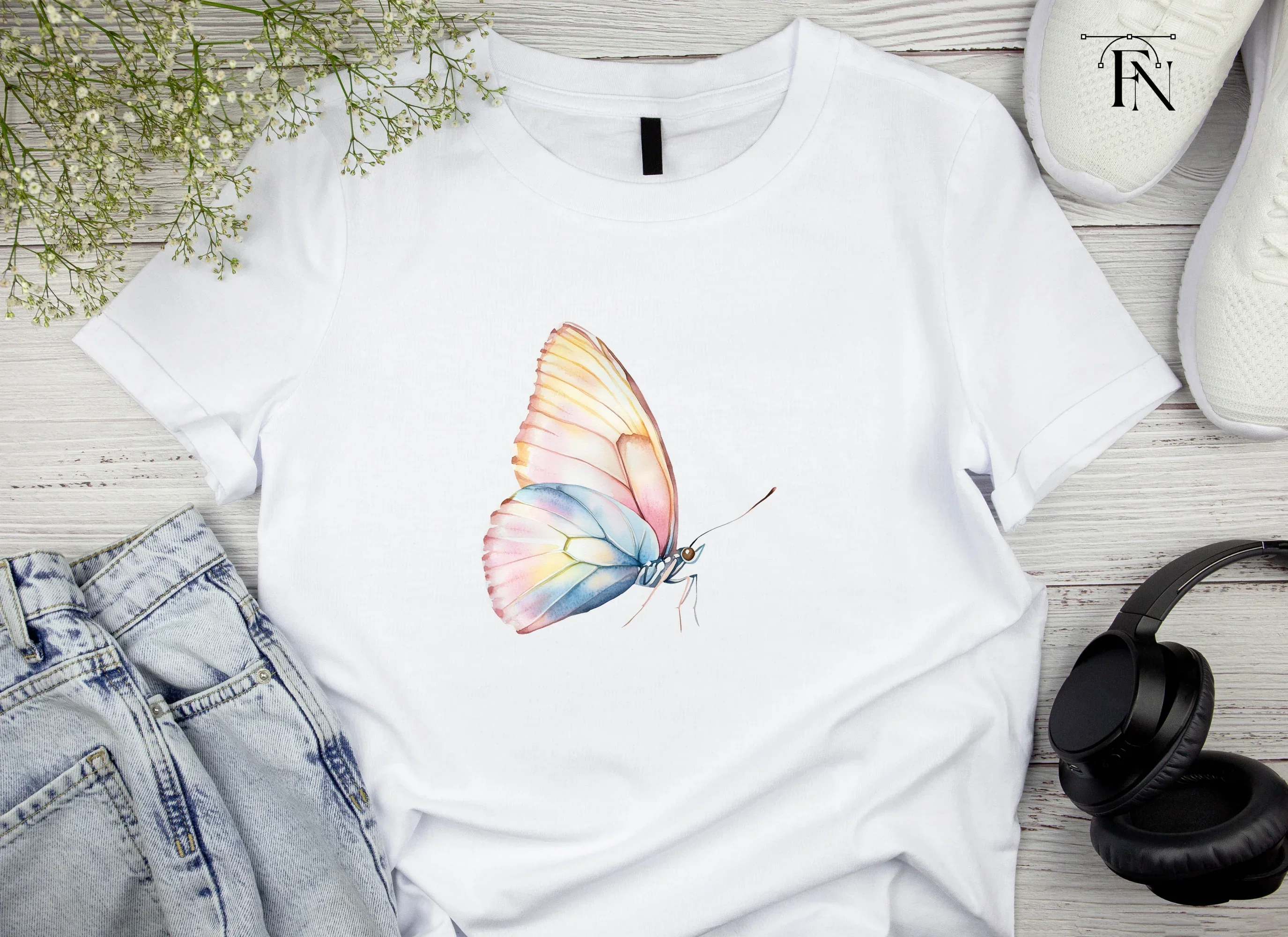 Soft Hues Butterfly Clipart Bundle - Image 4