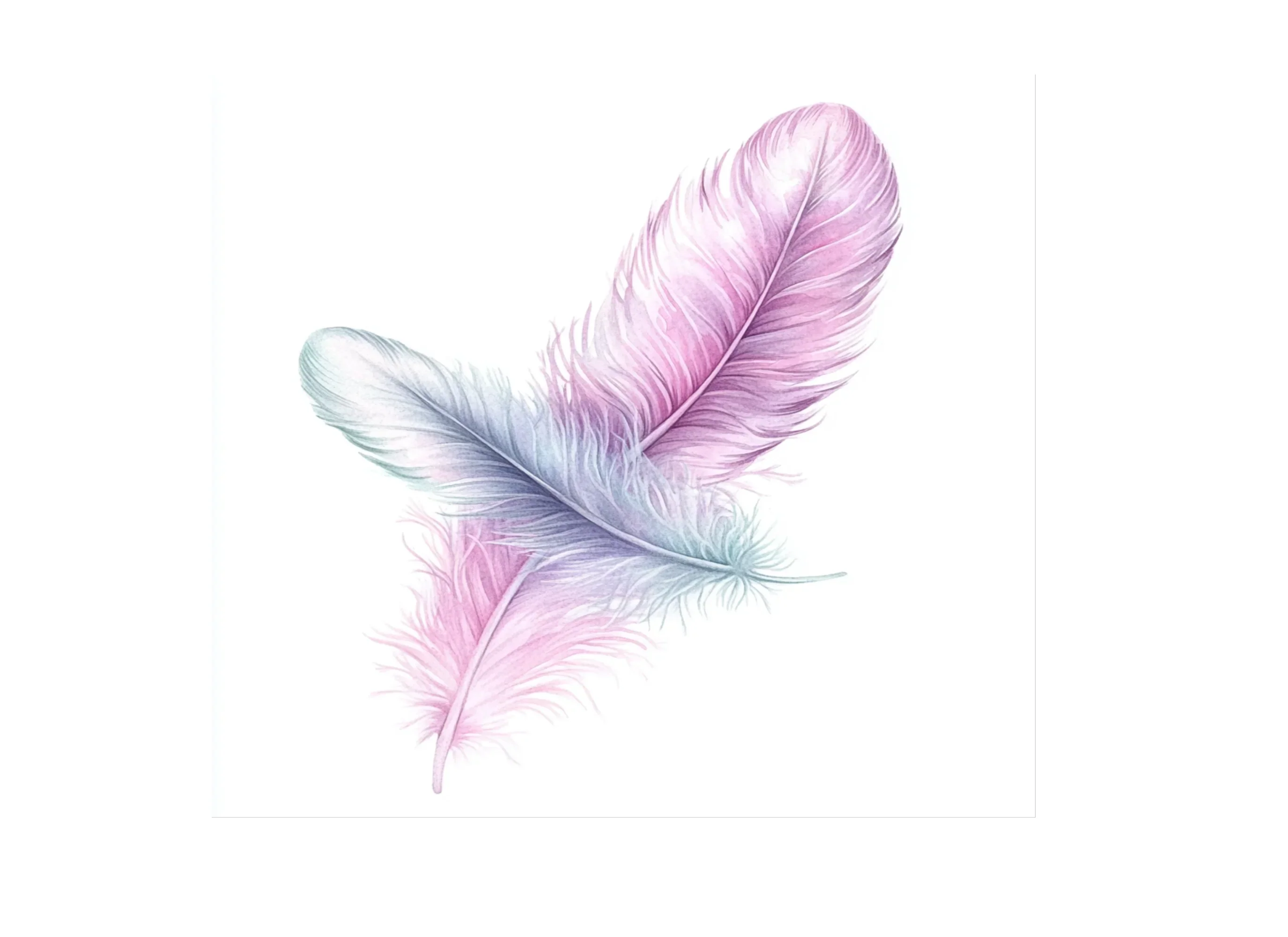 Soft Pastel Feathers Clipart Bundle - Image 3