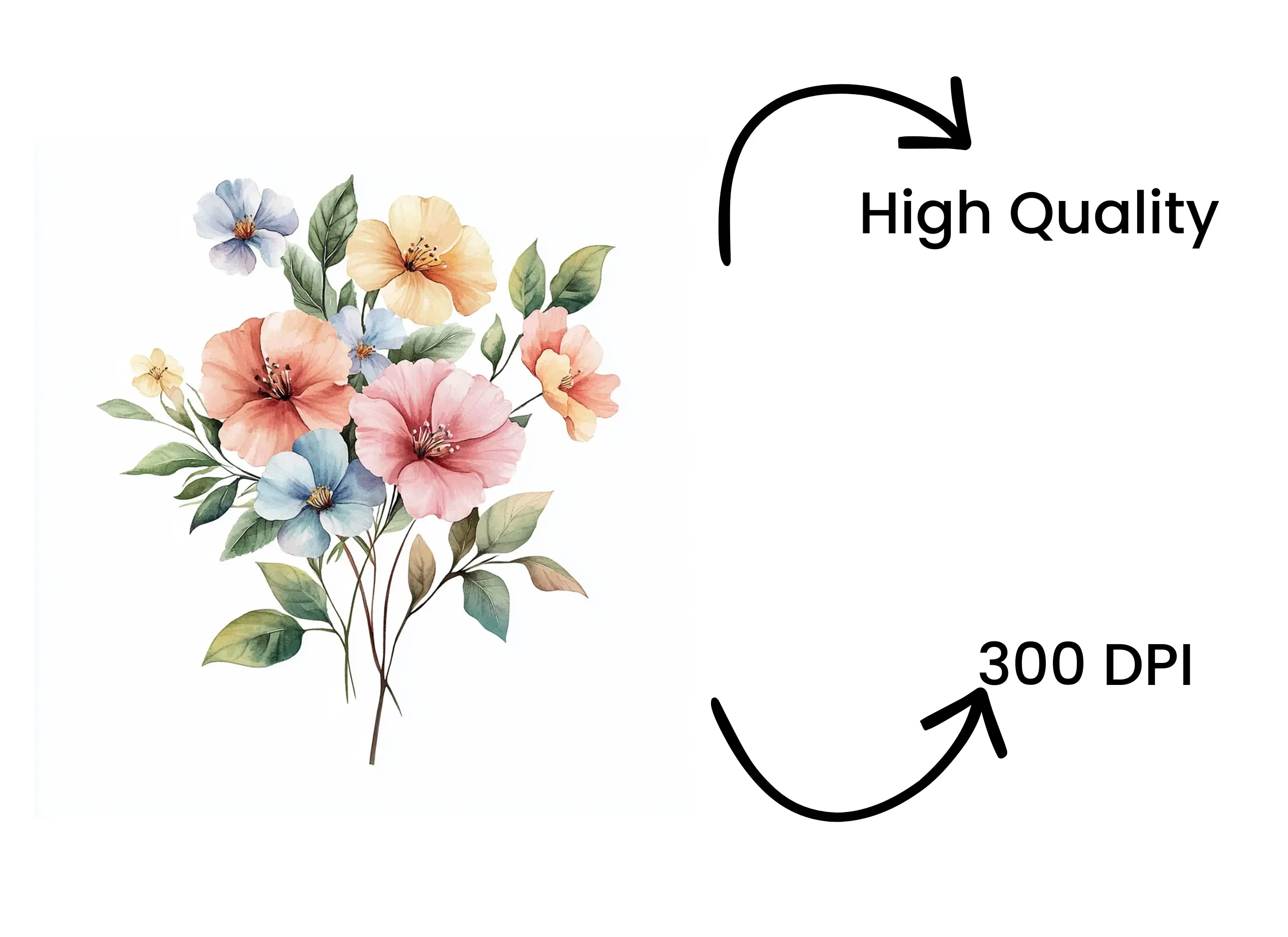 Soft Pastel Floral Bouquets Clipart Bundle - Image 4