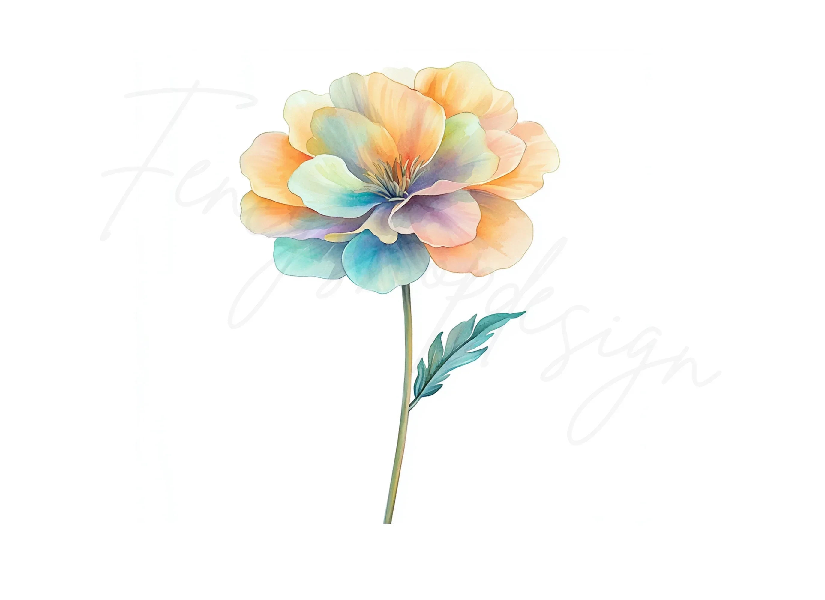 Soft Pastel Flowers Clipart Bundle - Image 3