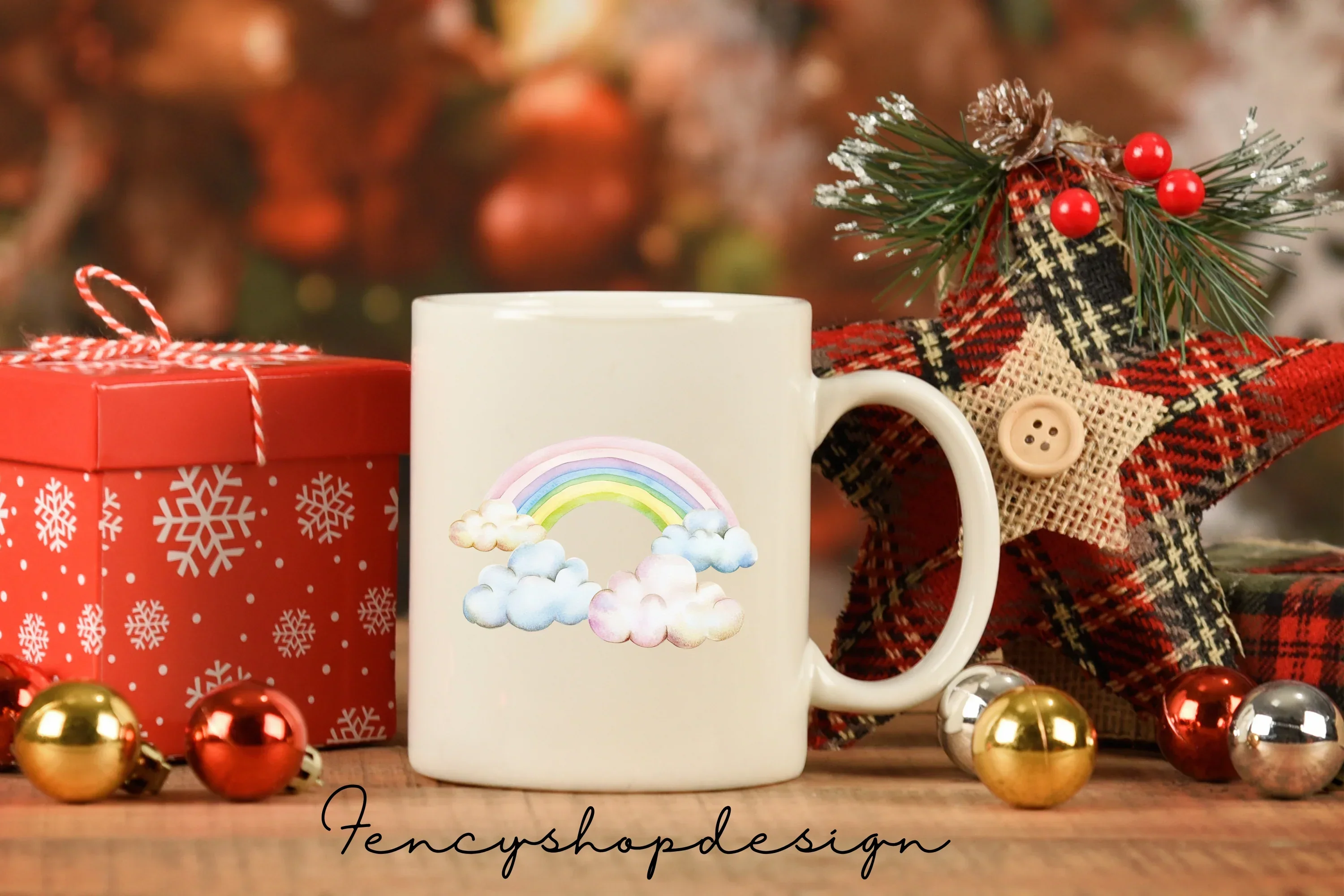 Soft Pastel Rainbow Clouds Clipart Bundle - Image 7