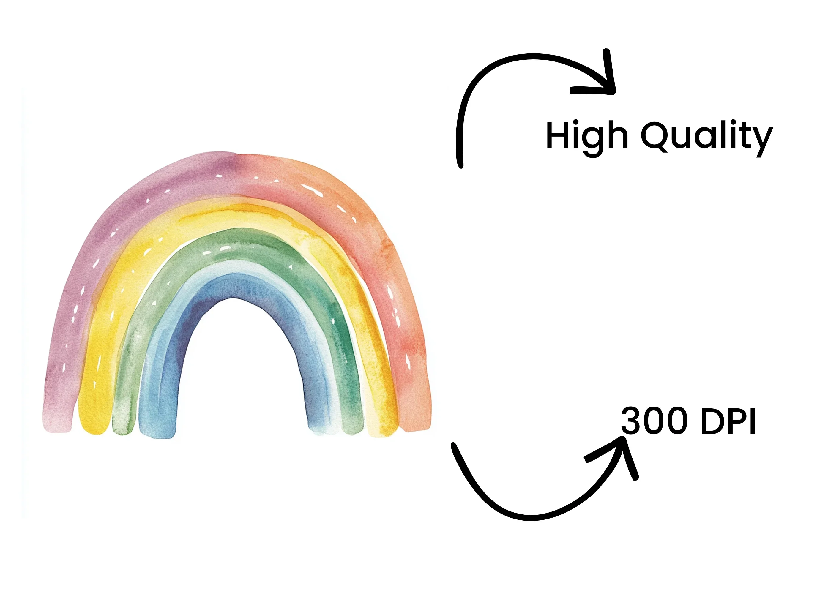 Soft Rainbow Clipart Bundle - Image 4