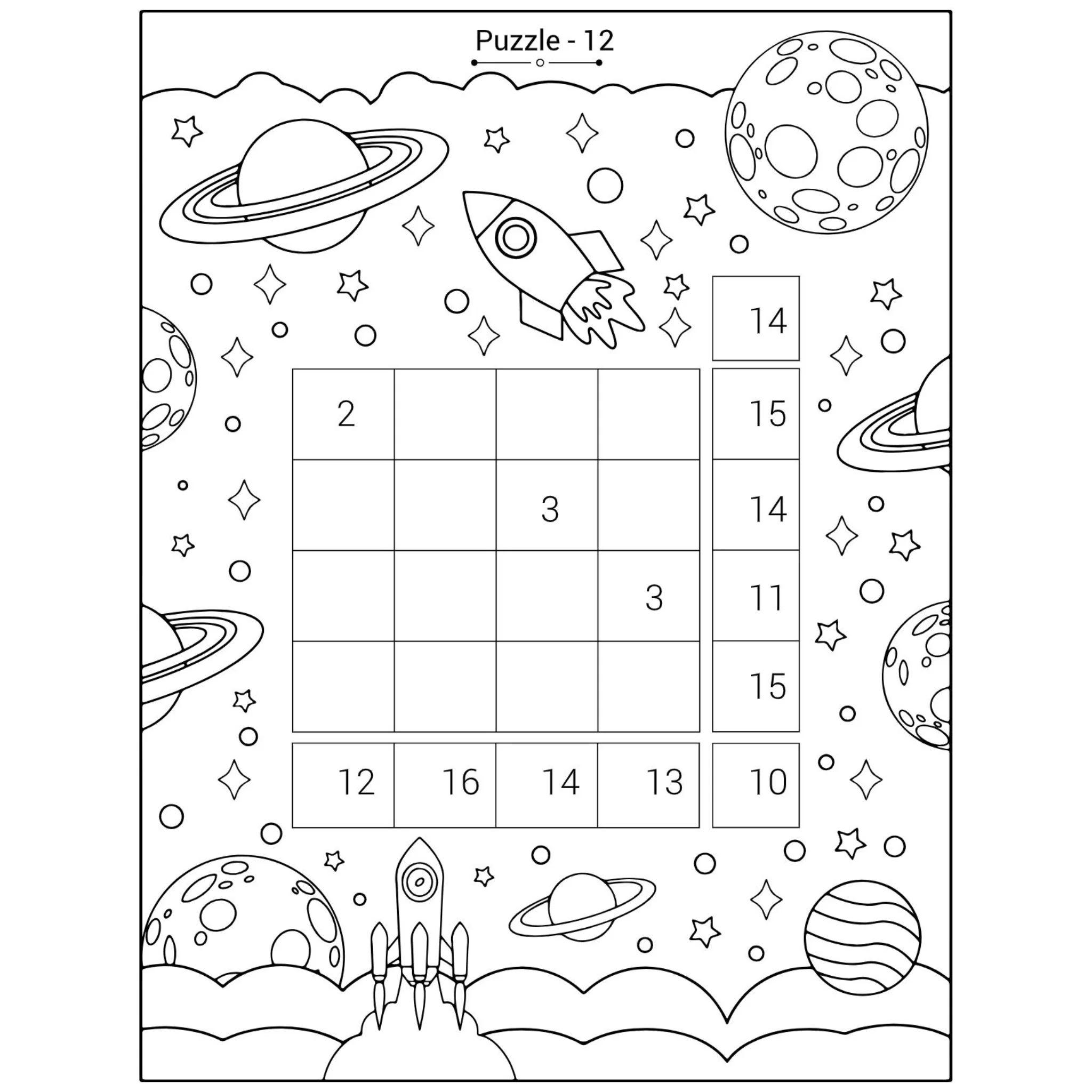 Space Number Blocks Puzzle Book for Kids - Image 4