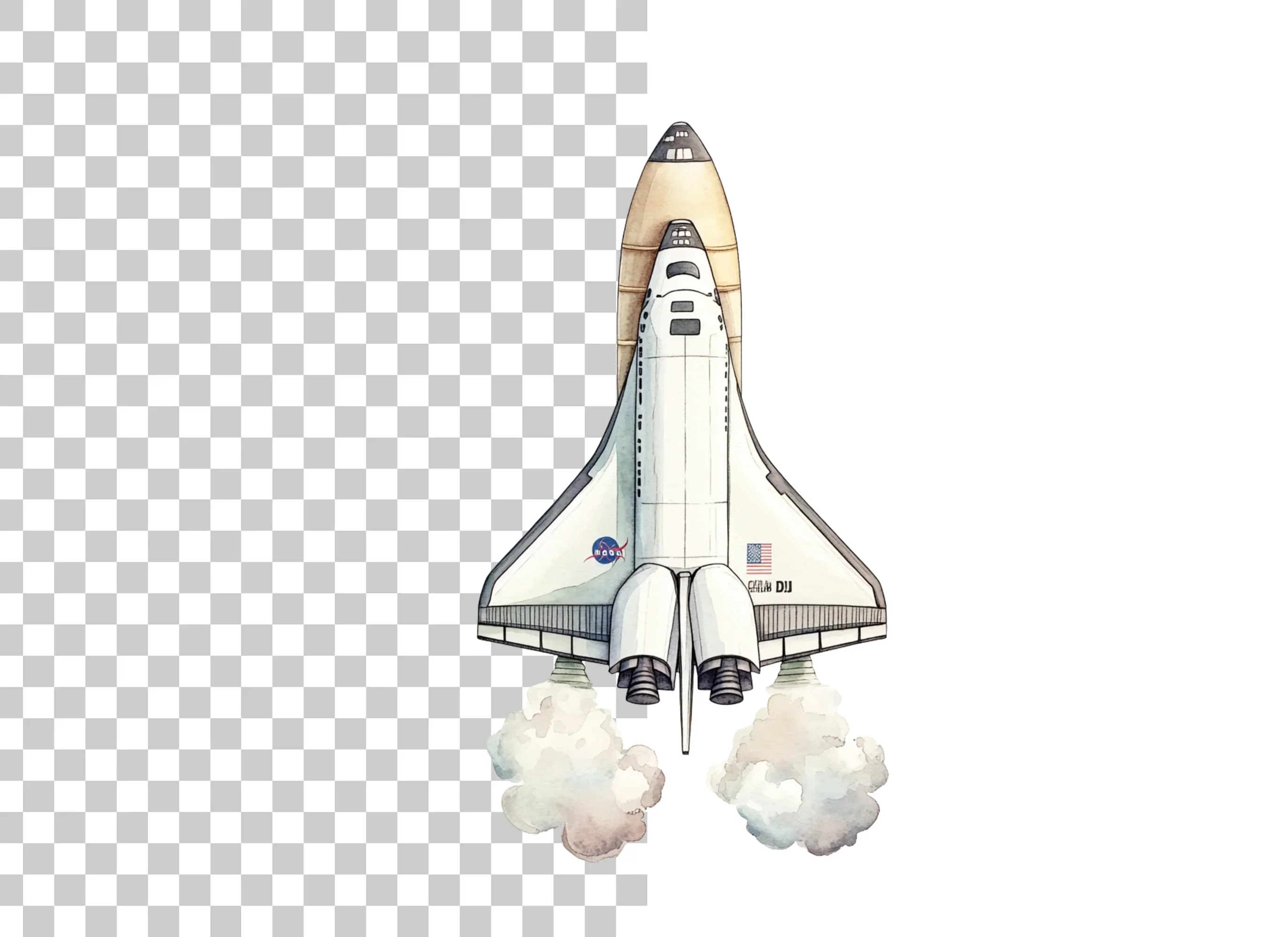 Space Shuttle Launch Clipart Bundle - Image 2