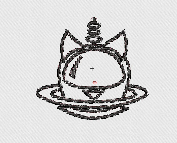 Spaceship Embroidery Design