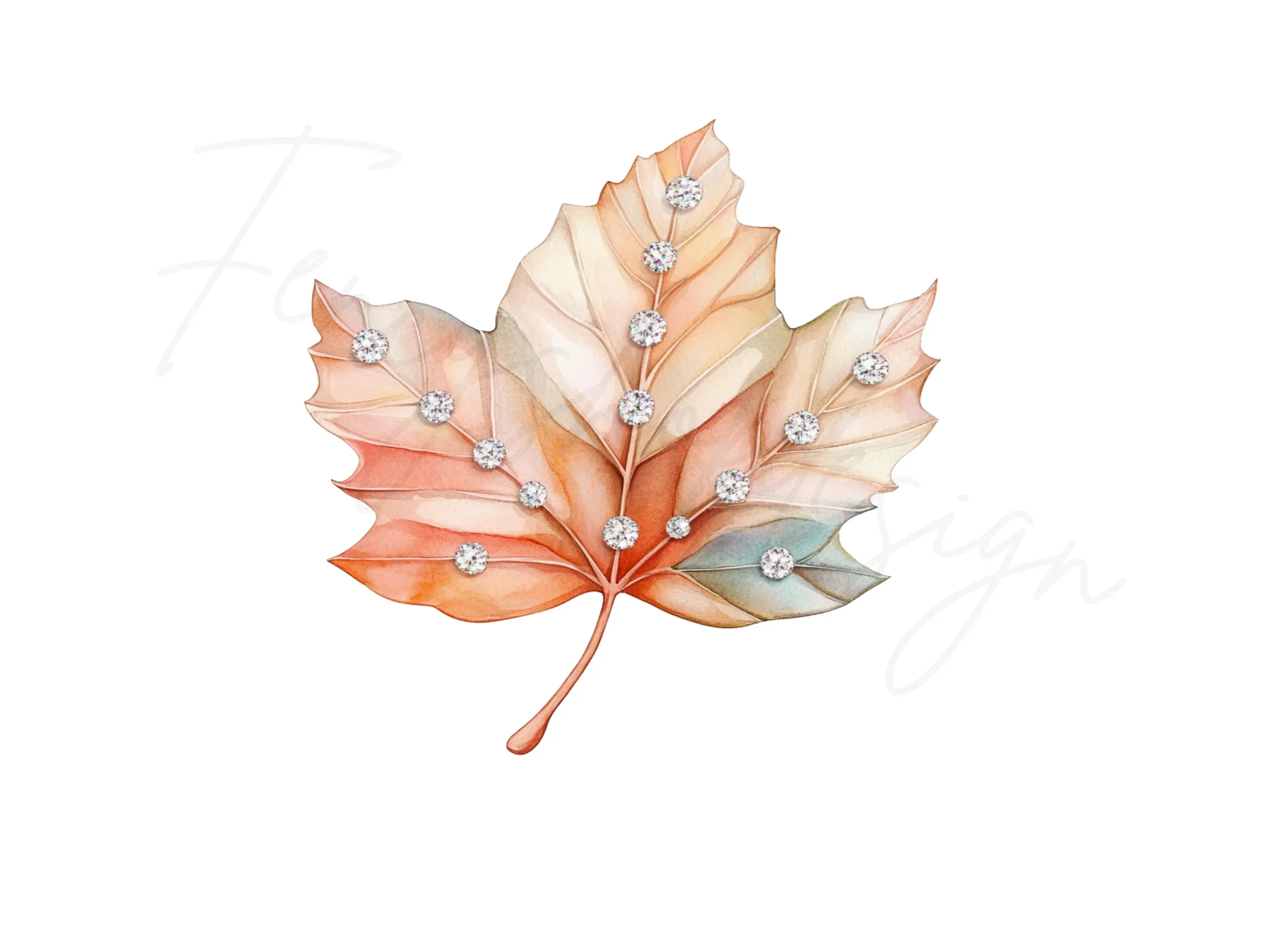 Sparkling Autumn Leaves Clipart Bundle - Image 2