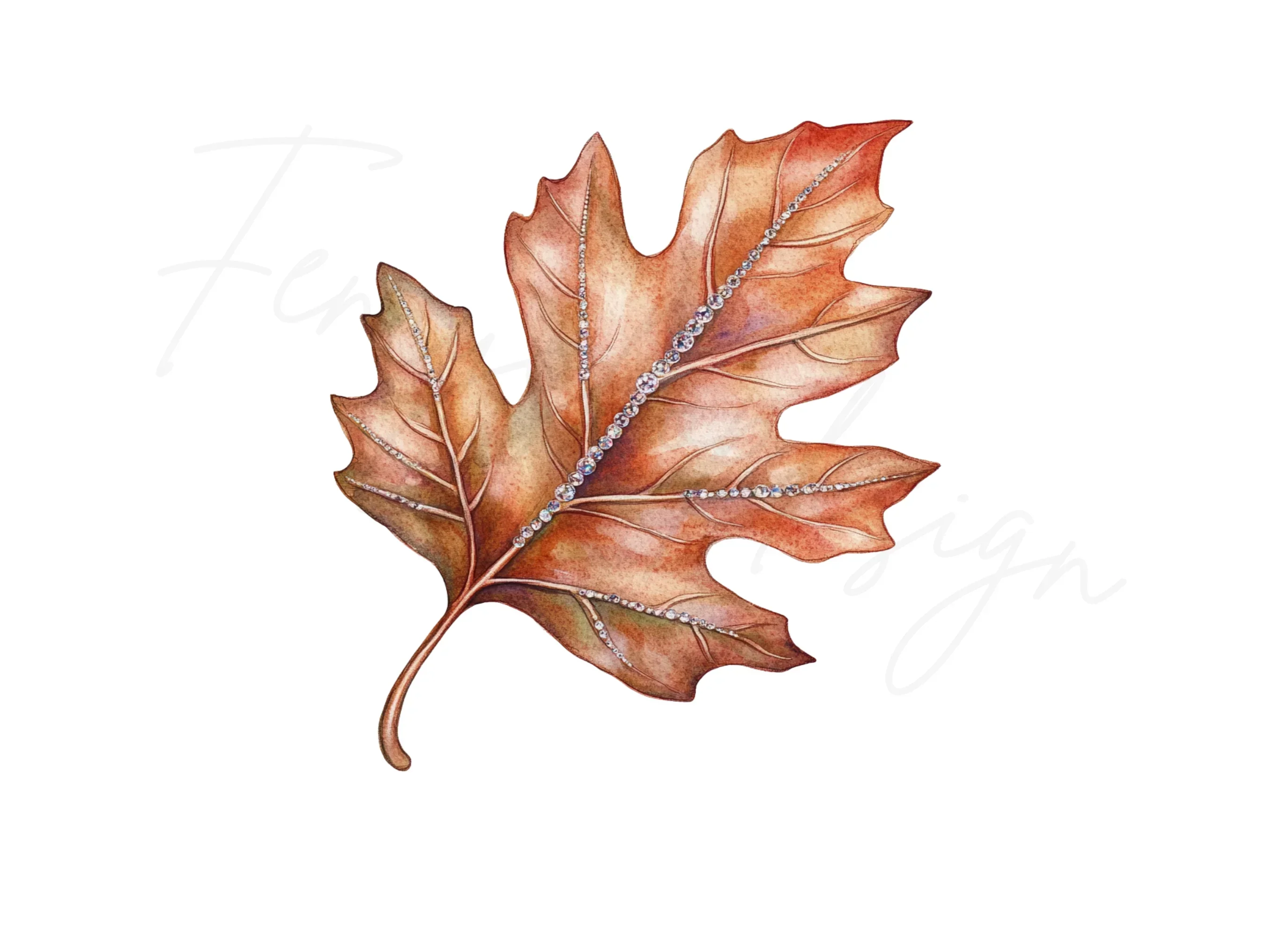 Sparkling Autumn Leaves Clipart Bundle - Image 3