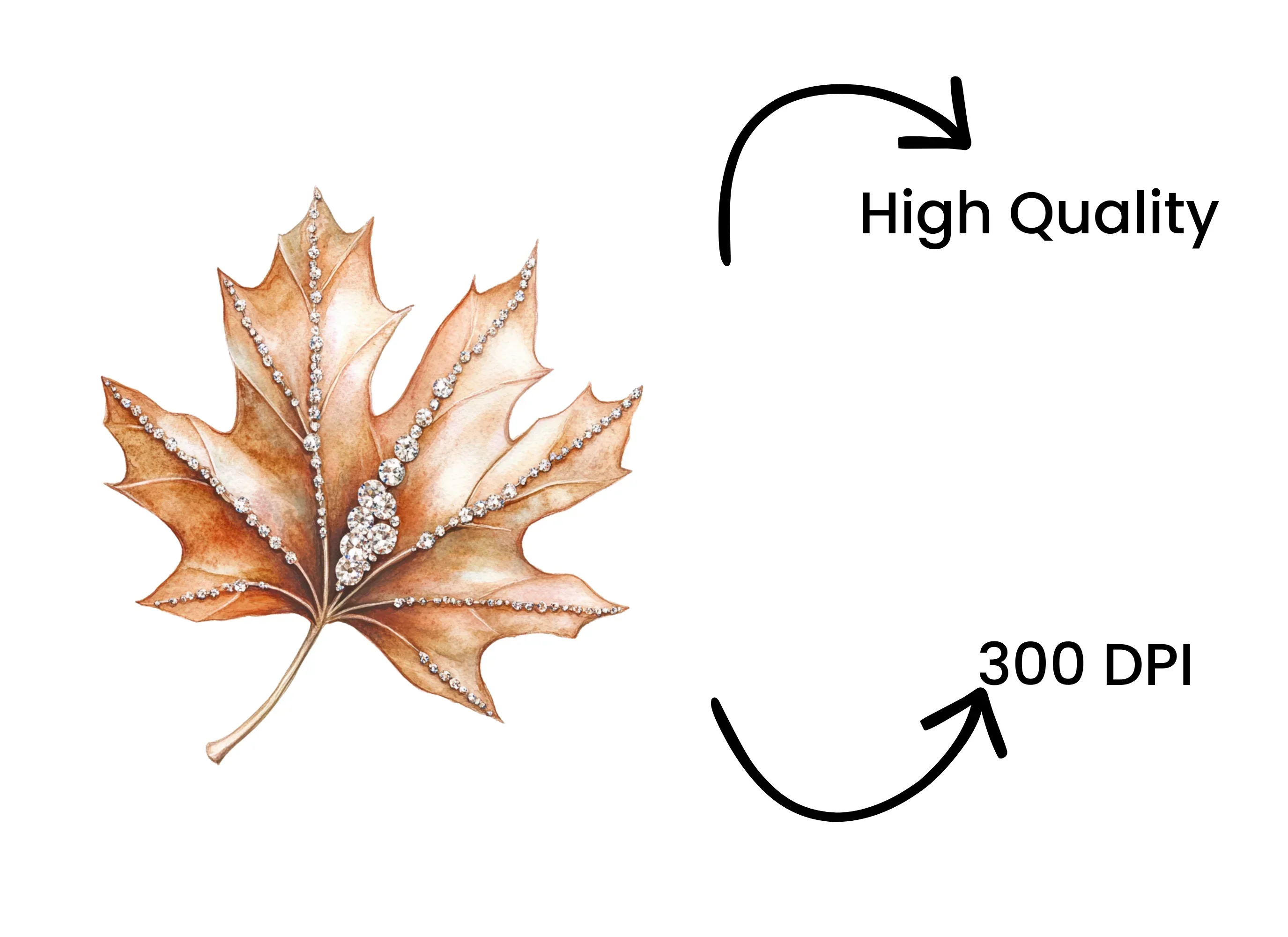 Sparkling Autumn Leaves Clipart Bundle - Image 4