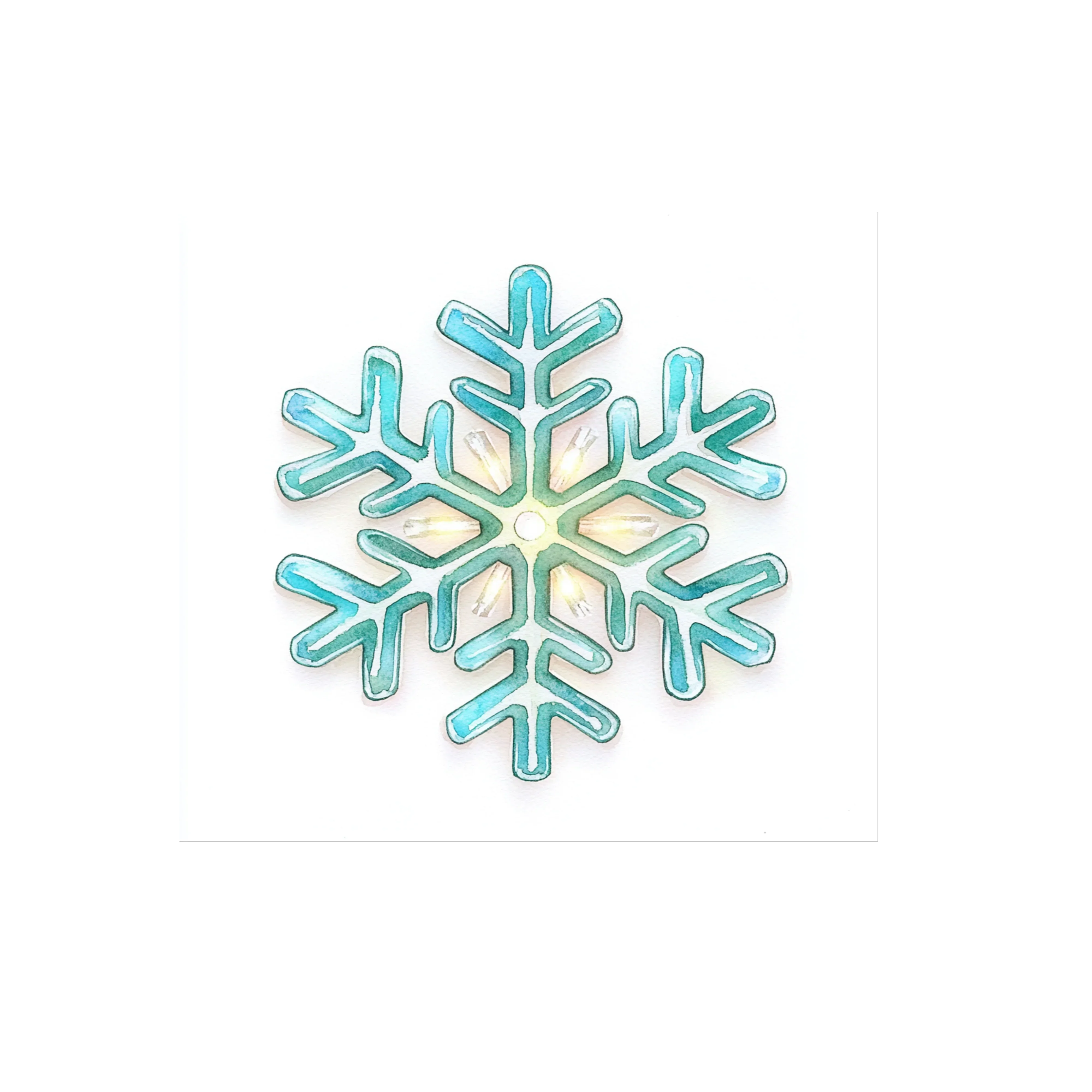 Sparkling Blue Snowflake Clipart Bundle - Image 2