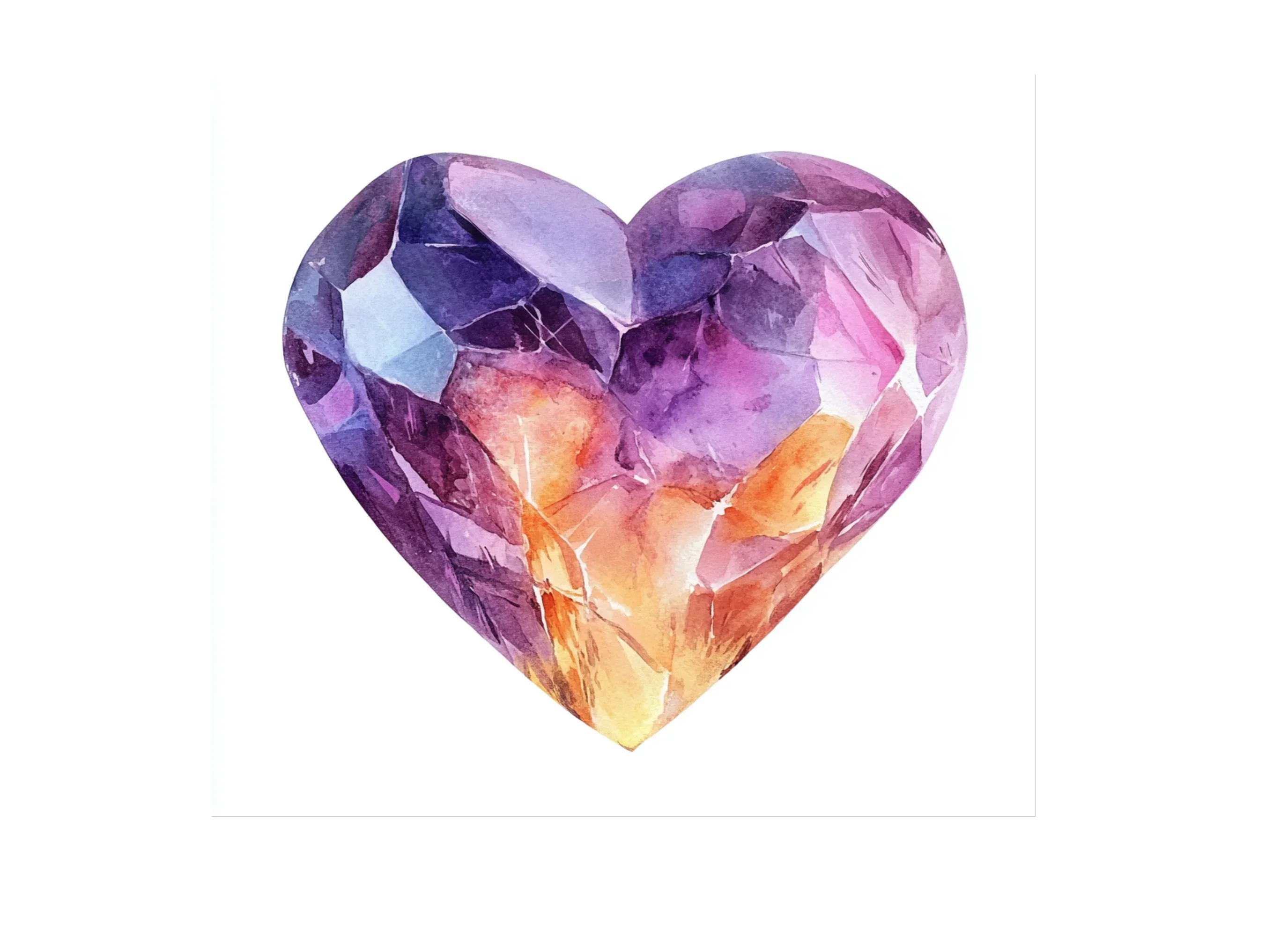 Sparkling Gemstone Heart Clipart Bundle - Image 2