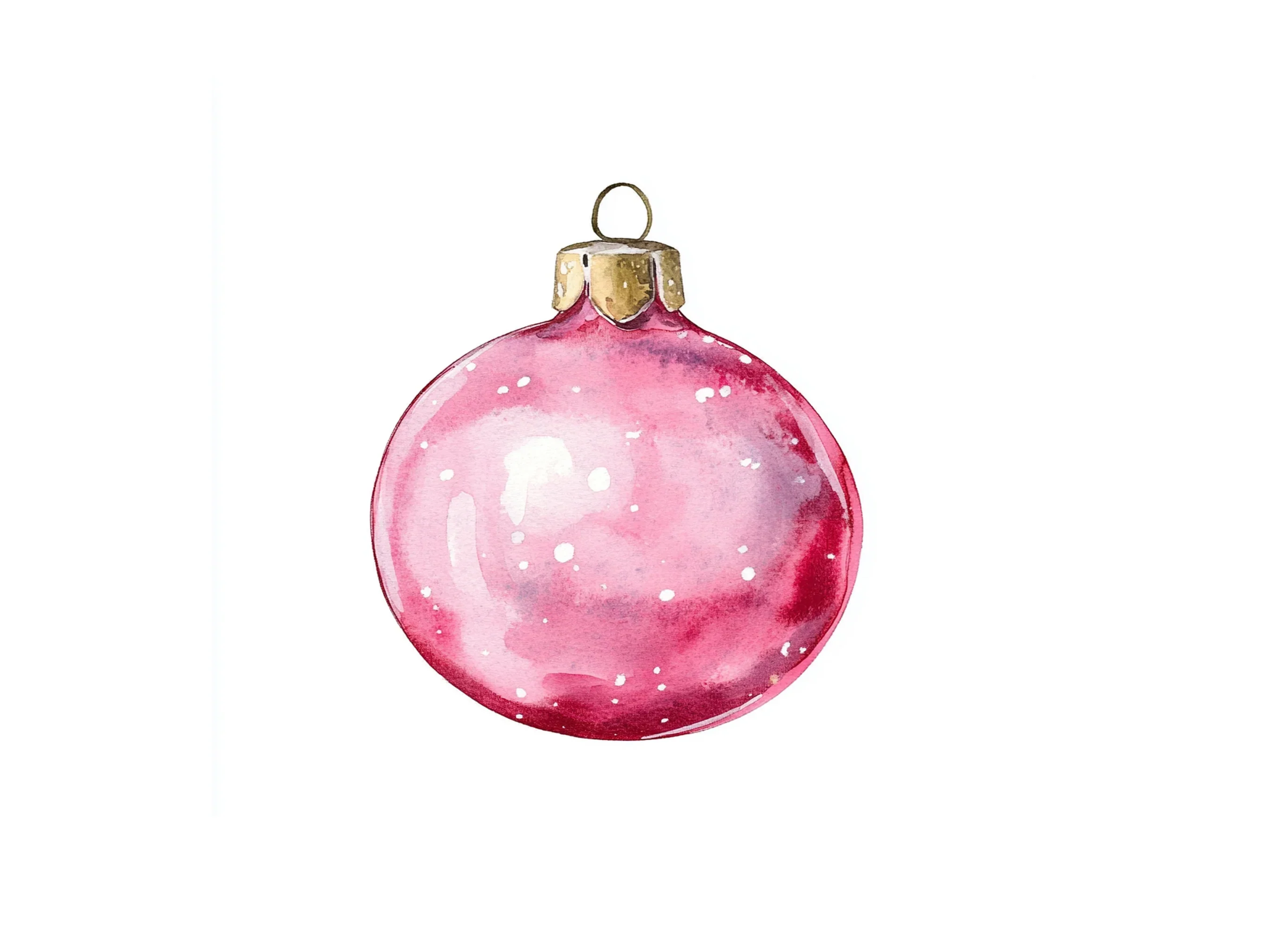 Sparkling Pink Christmas Baubles Clipart Bundle - Image 2
