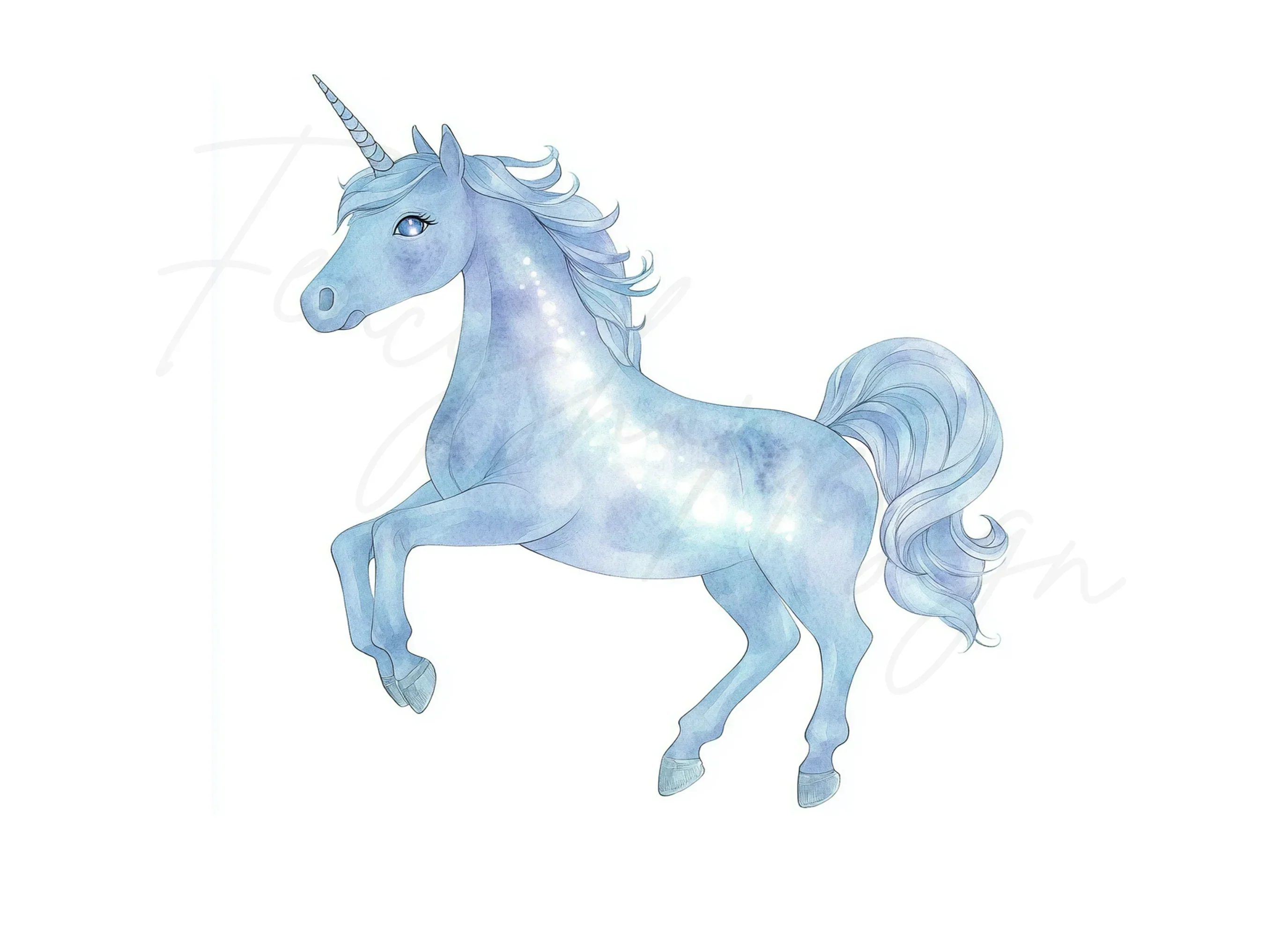 Sparkling Unicorns Clipart Bundle - Image 2