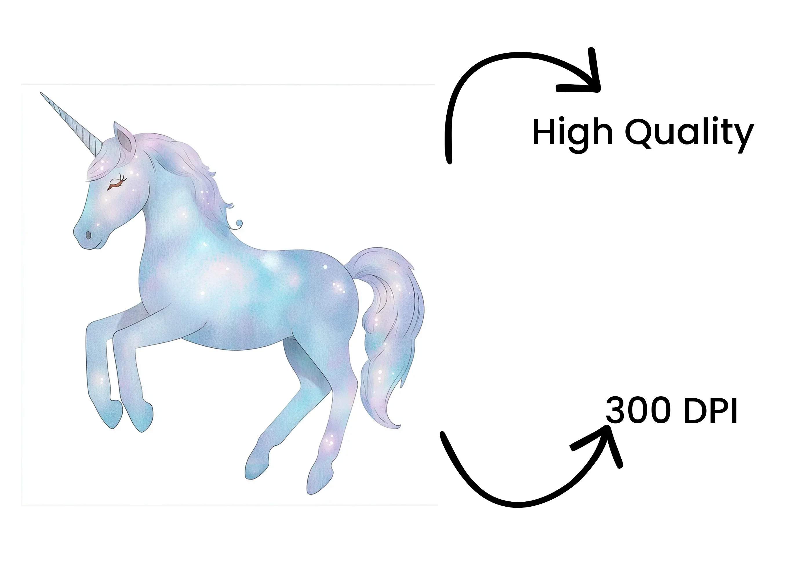 Sparkling Unicorns Clipart Bundle - Image 4