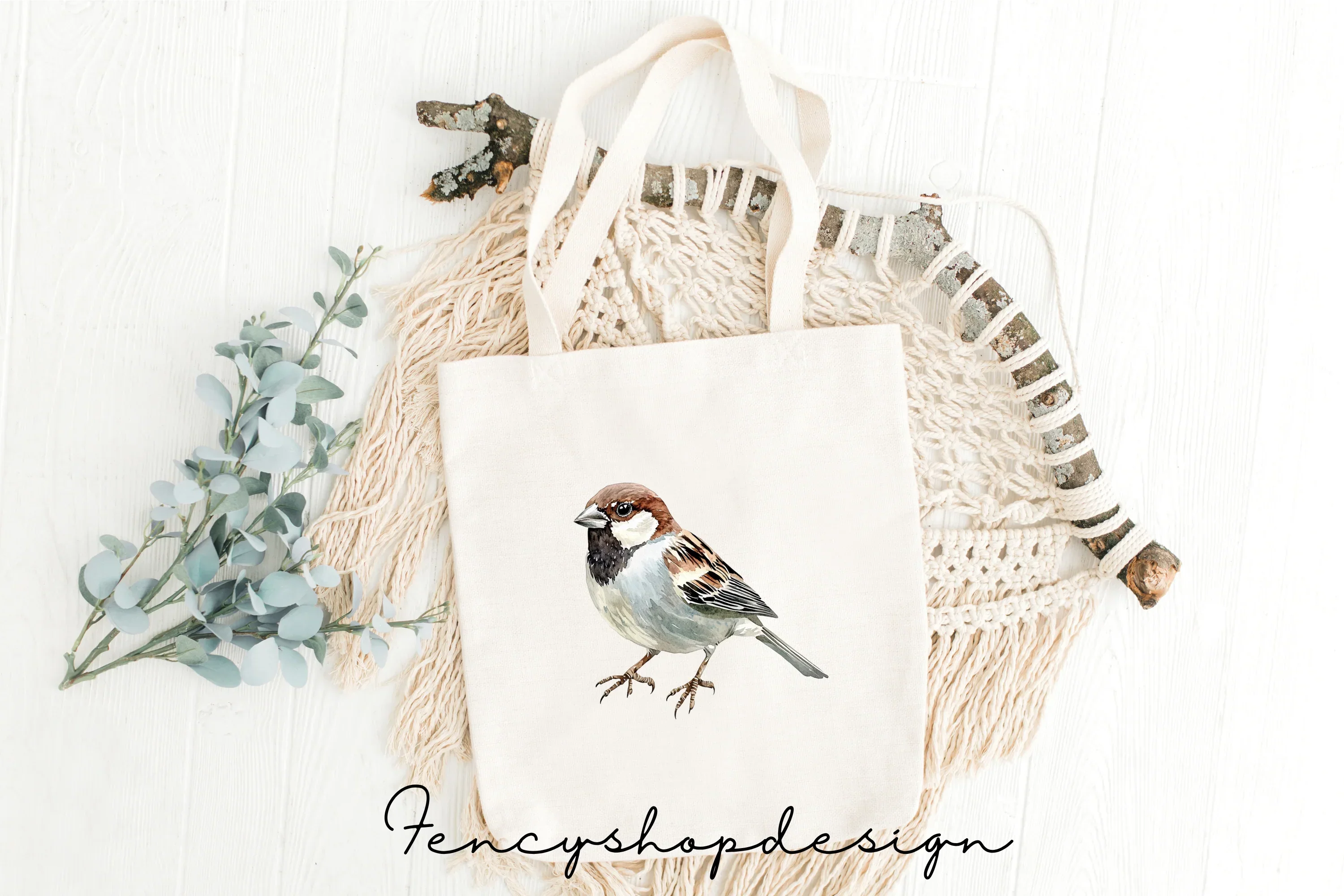 Sparrow Bird Clipart Bundle - Image 8