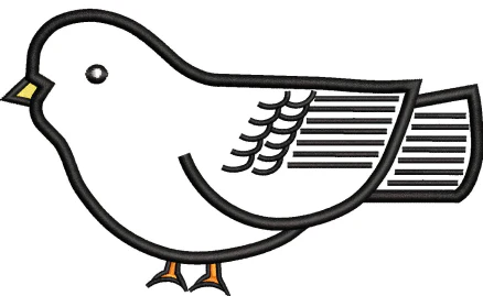 Sparrow Embroidery Design