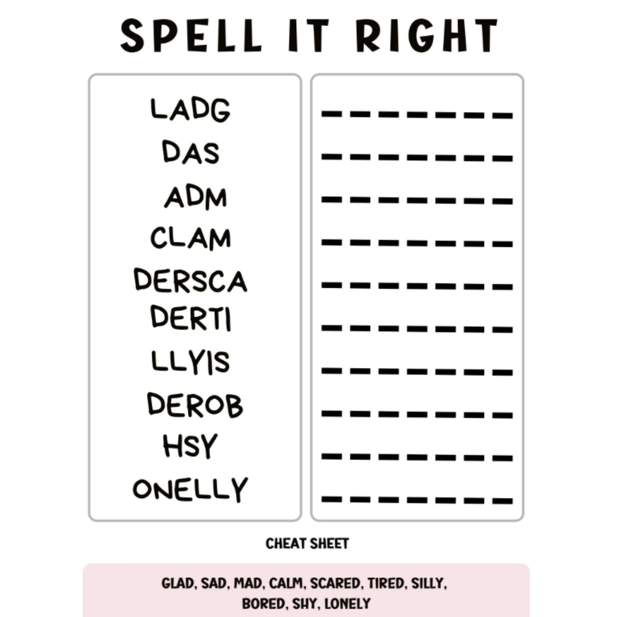 Spell It Right Picture Spelling Worksheets - Image 5