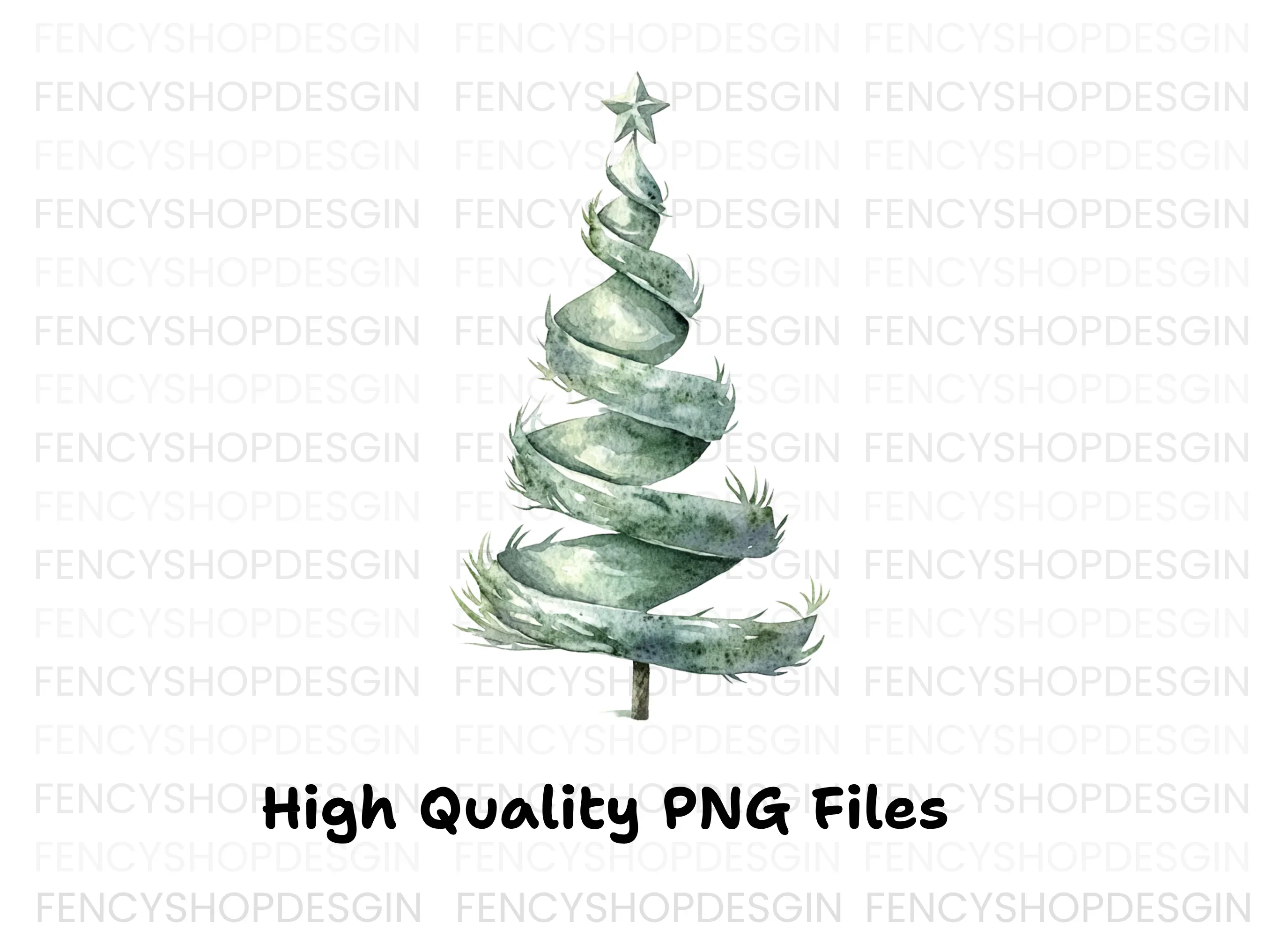 Spiral Christmas Tree Clipart Bundle - Image 6