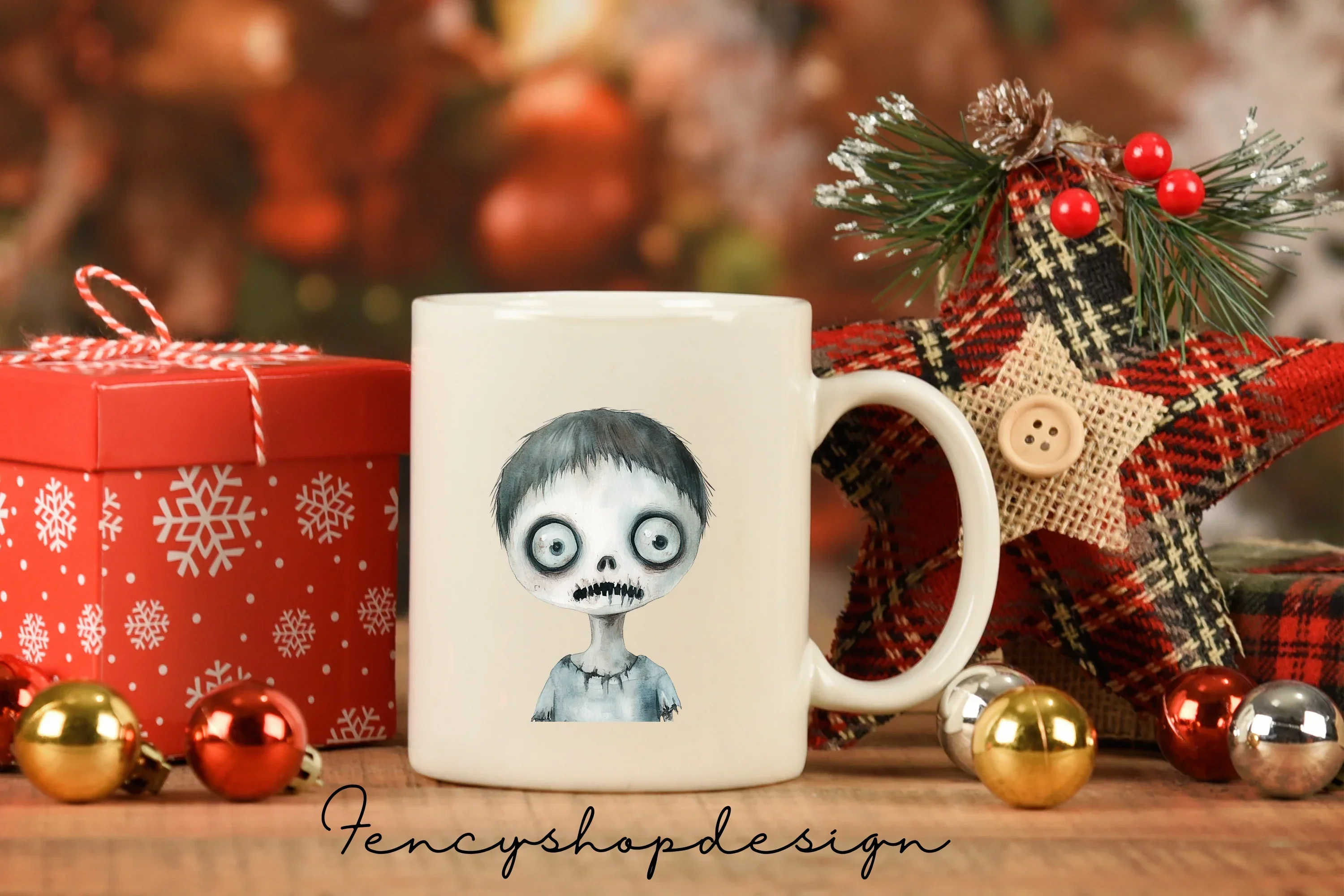 Spooky Cute Zombie Boy Halloween Clipart Bundle - Image 3