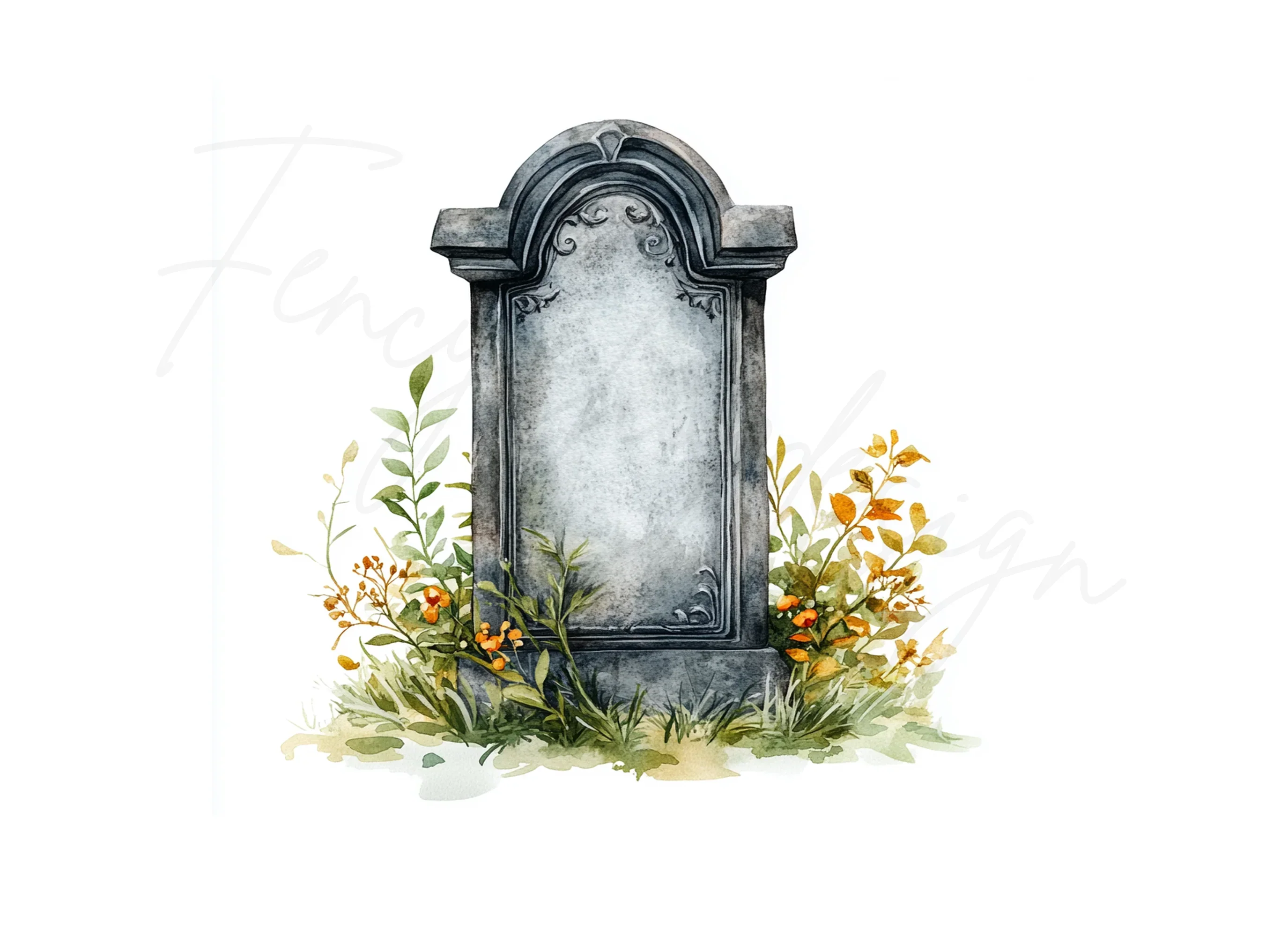 Spooky Gravestone Clipart Bundle - Image 3