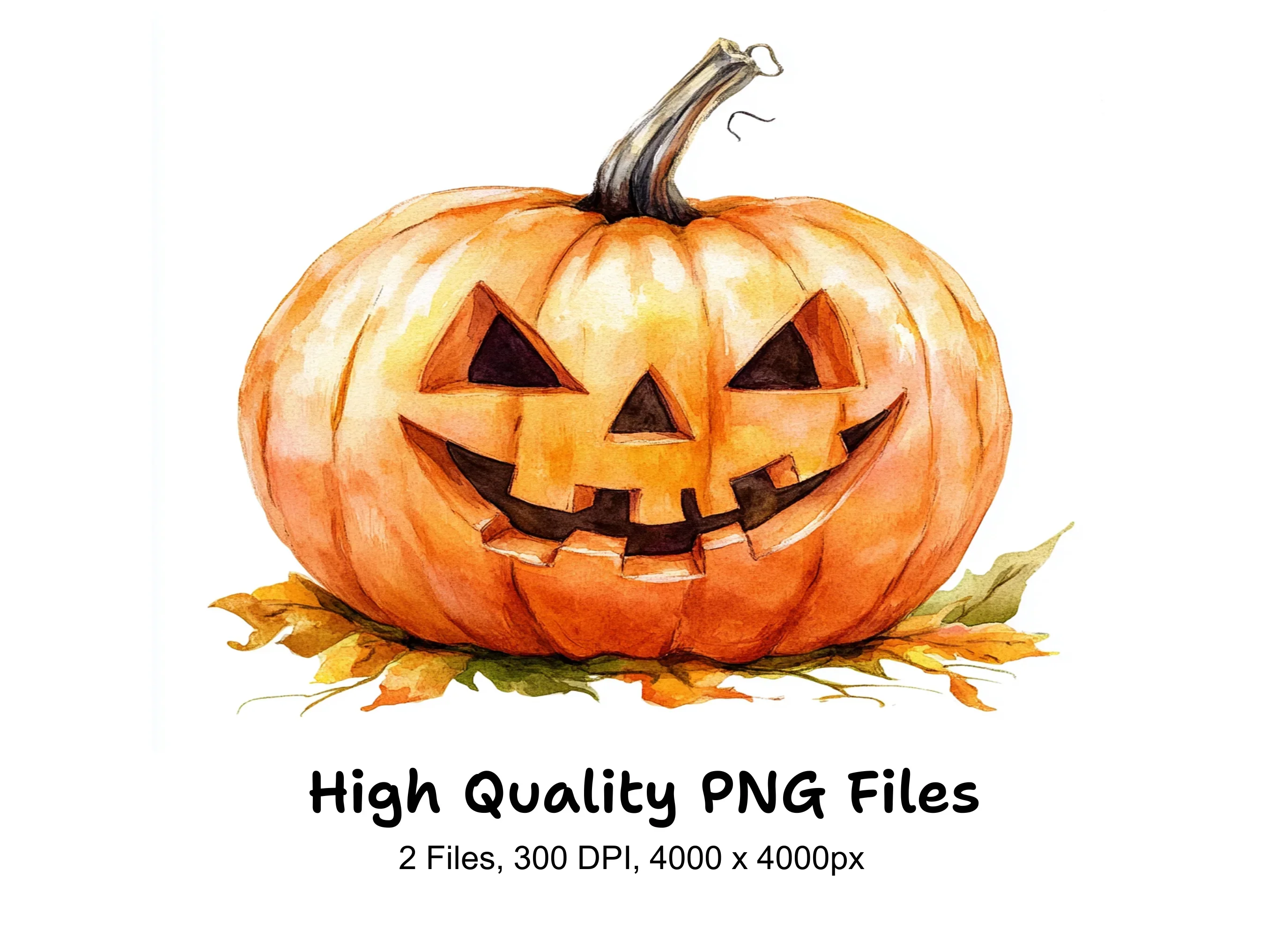 Spooky Halloween Jack-O'-Lantern Clipart Bundle
