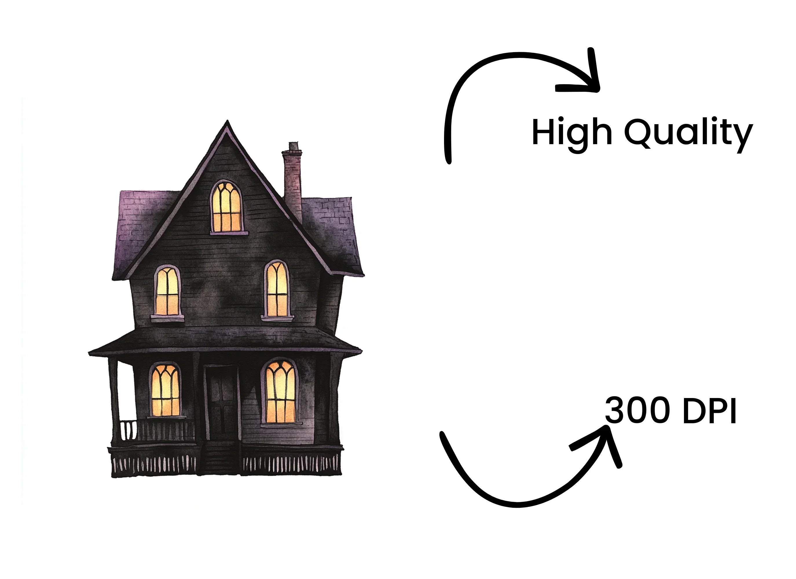 Spooky Haunted House Clipart Bundle - Image 4