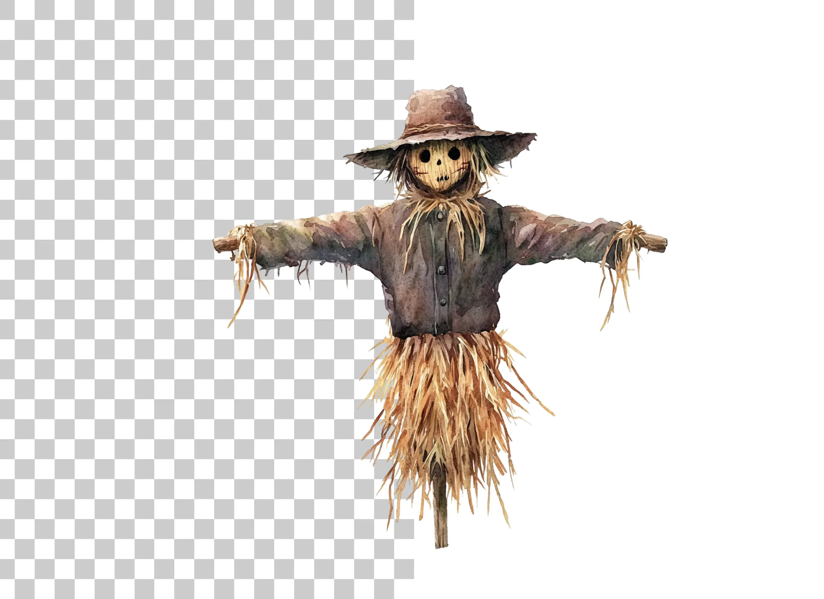 Spooky Scarecrow Halloween Clipart Bundle - Image 2