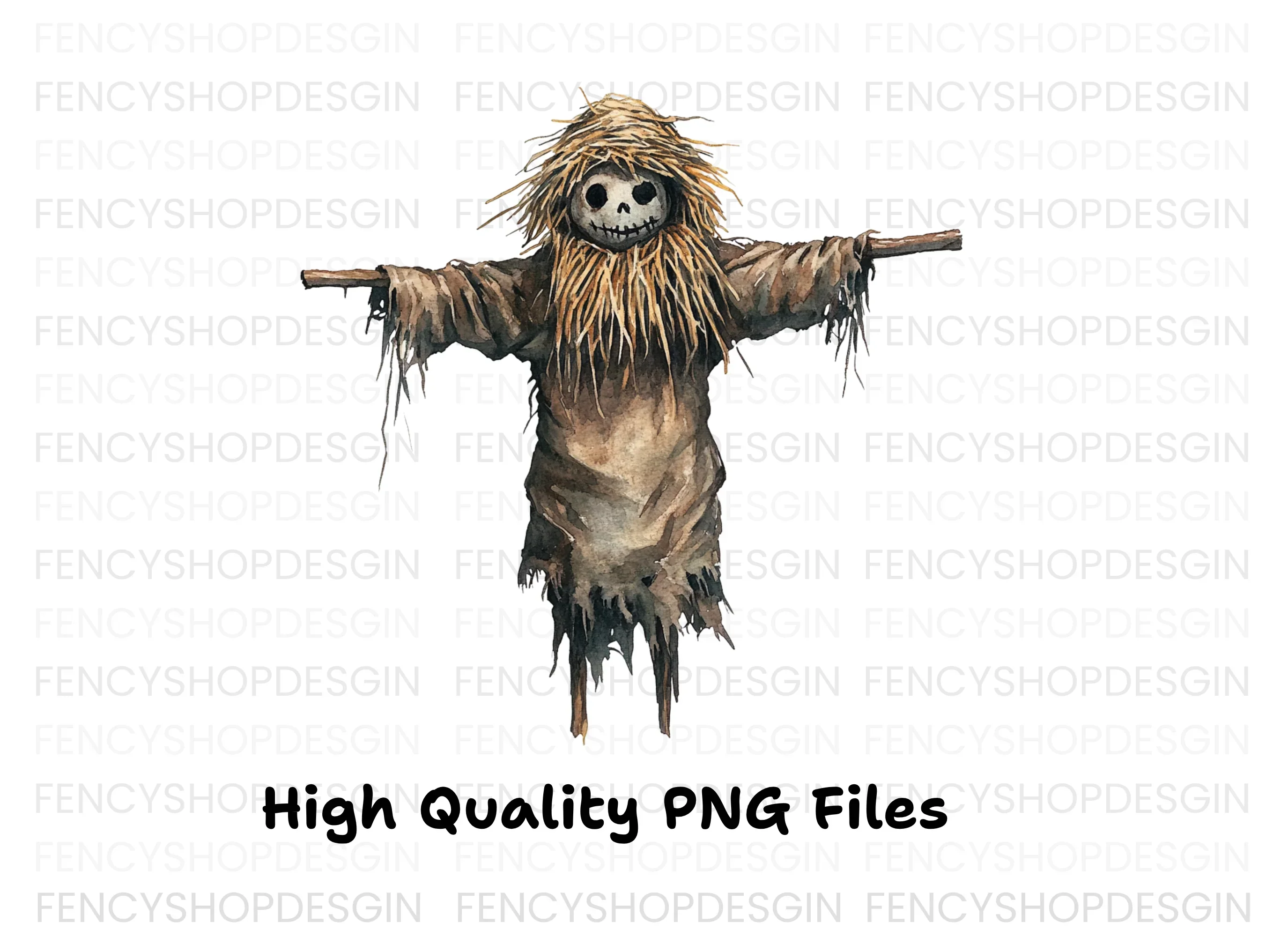 Spooky Scarecrow Halloween Clipart Bundle - Image 3