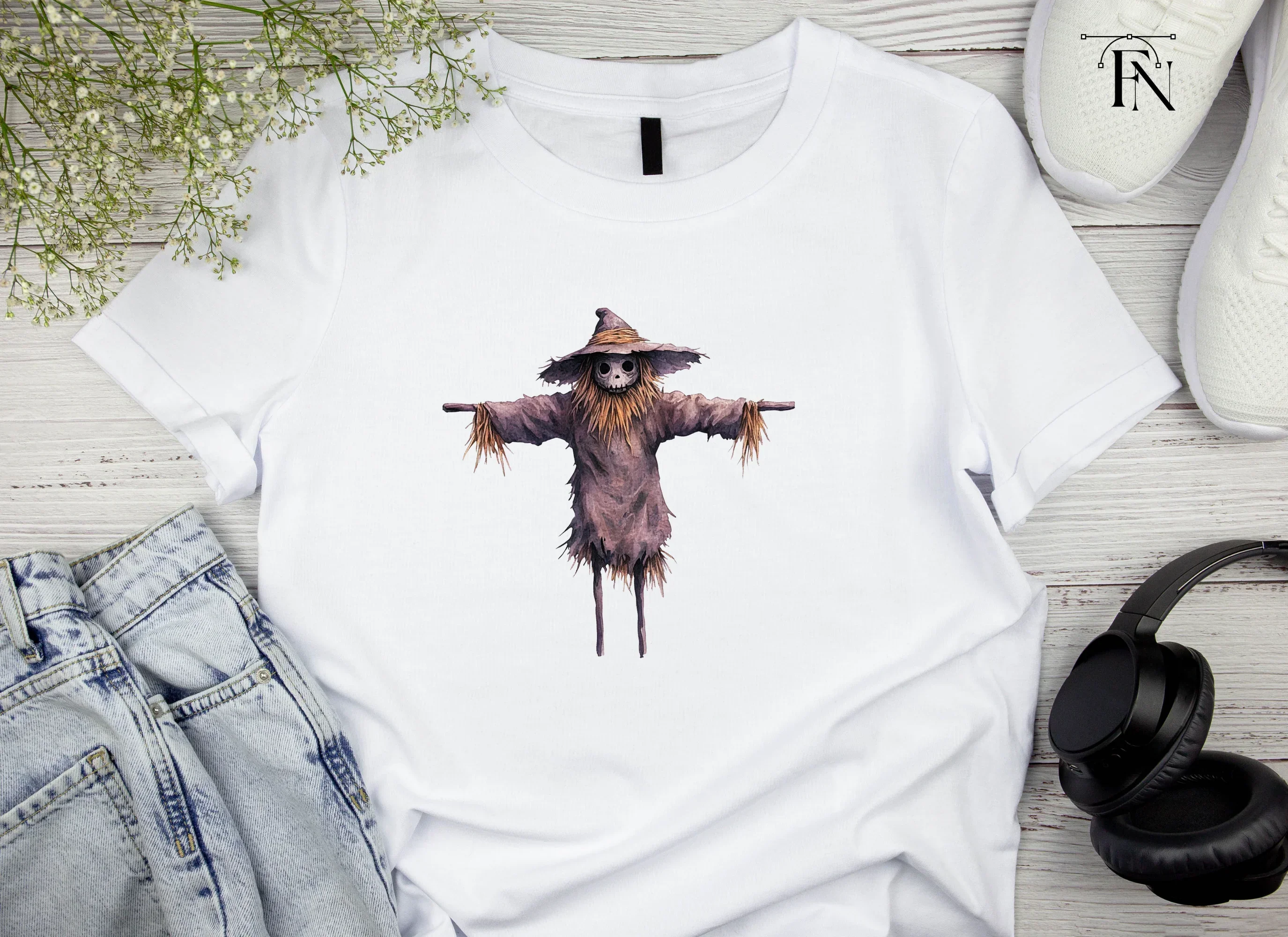 Spooky Scarecrow Halloween Clipart Bundle - Image 3