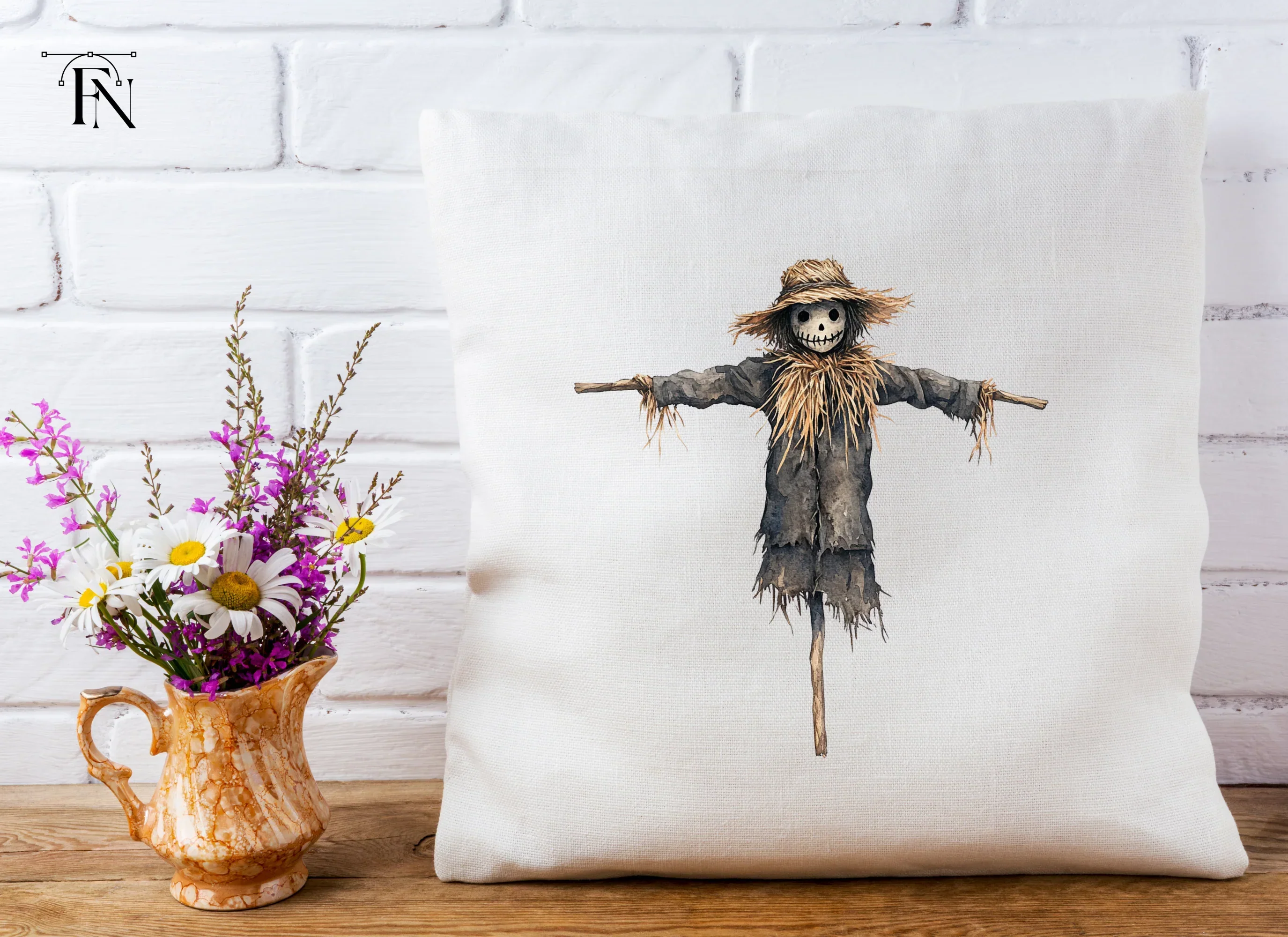 Spooky Scarecrow Halloween Clipart Bundle - Image 4