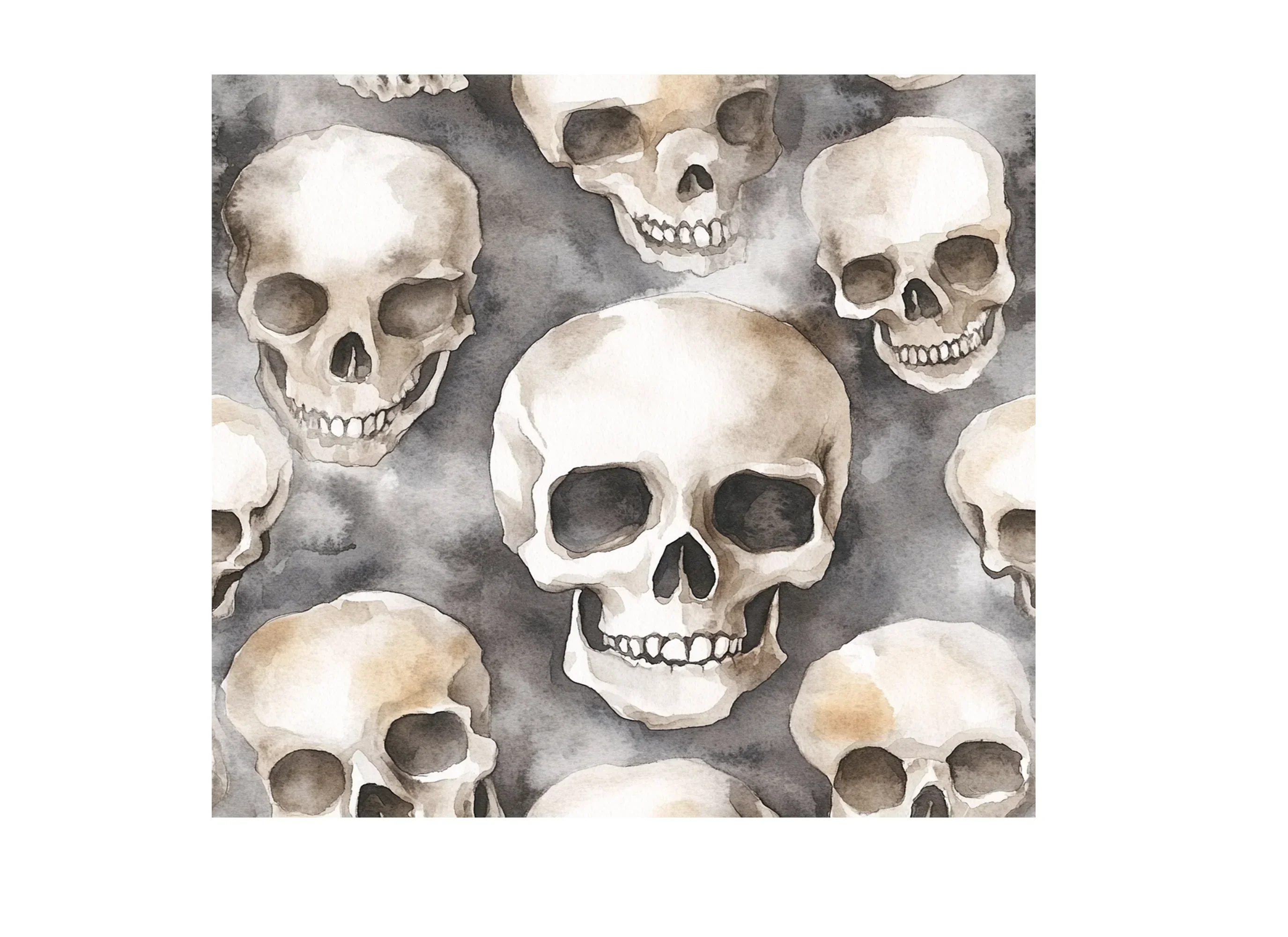 Spooky Skull and Foliage Clipart Bundle - Image 3