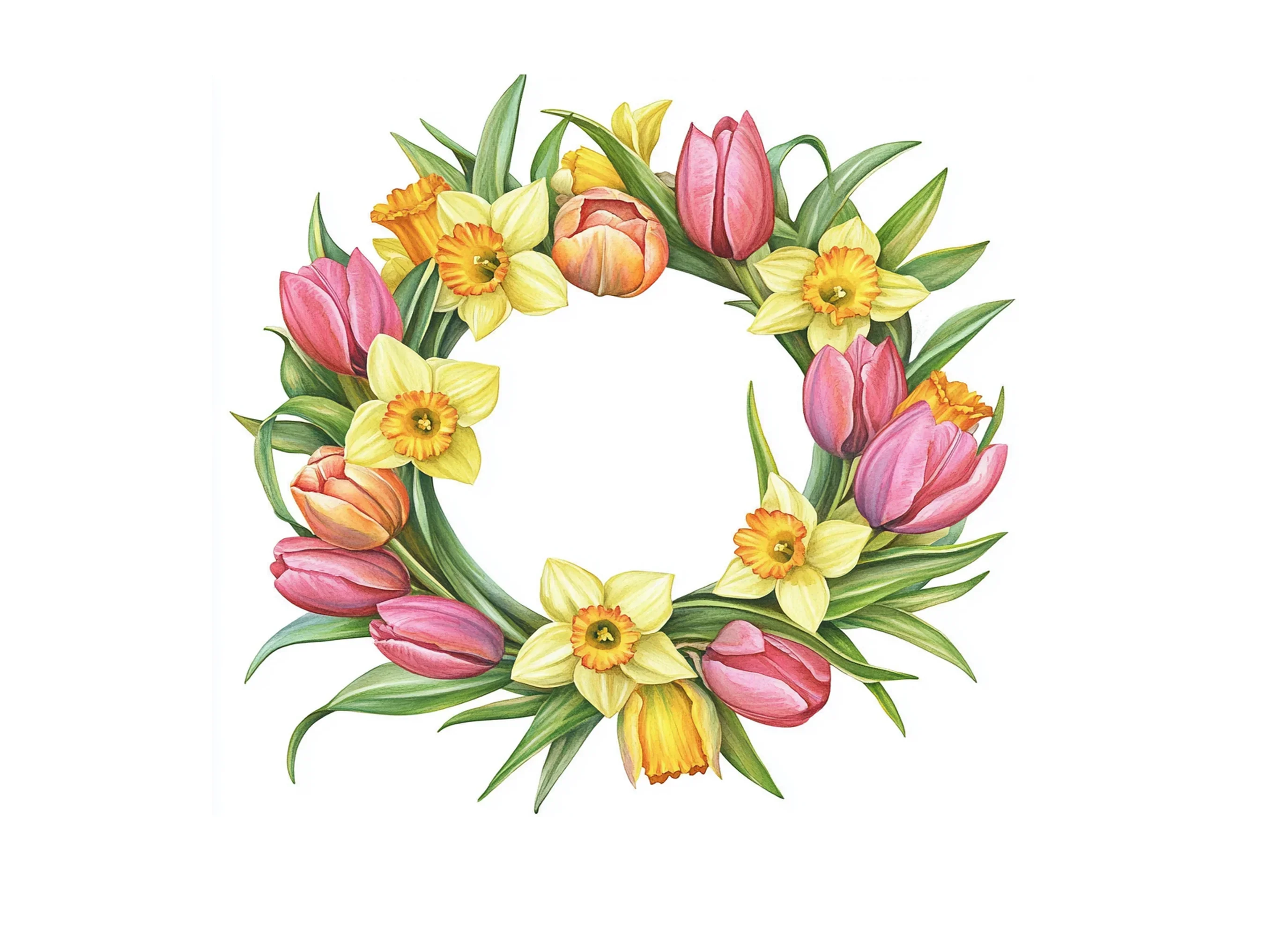 Spring Floral Wreaths Clipart Bundle - Image 2