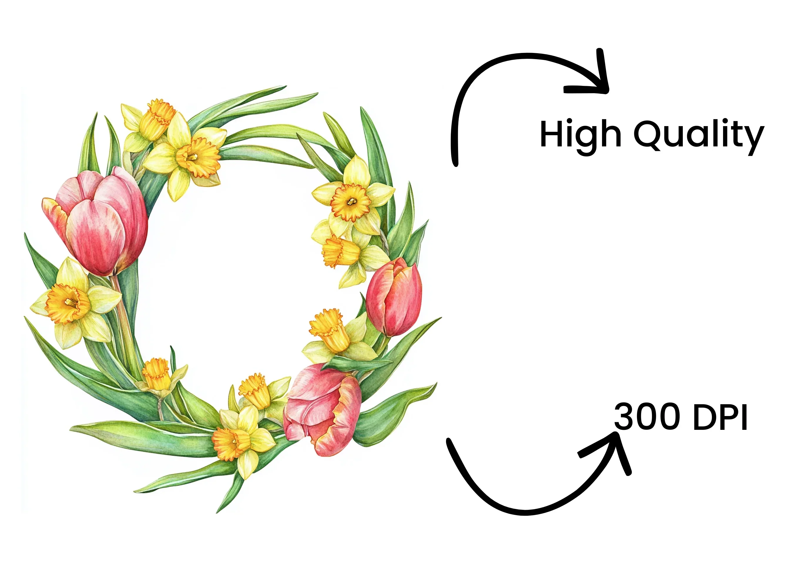 Spring Floral Wreaths Clipart Bundle - Image 4