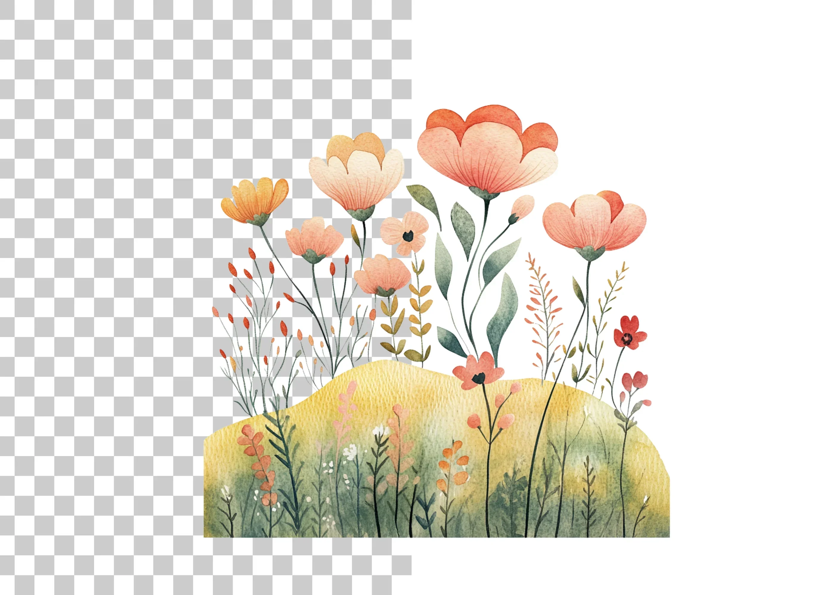 Spring Meadow Floral Clipart Bundle - Image 2
