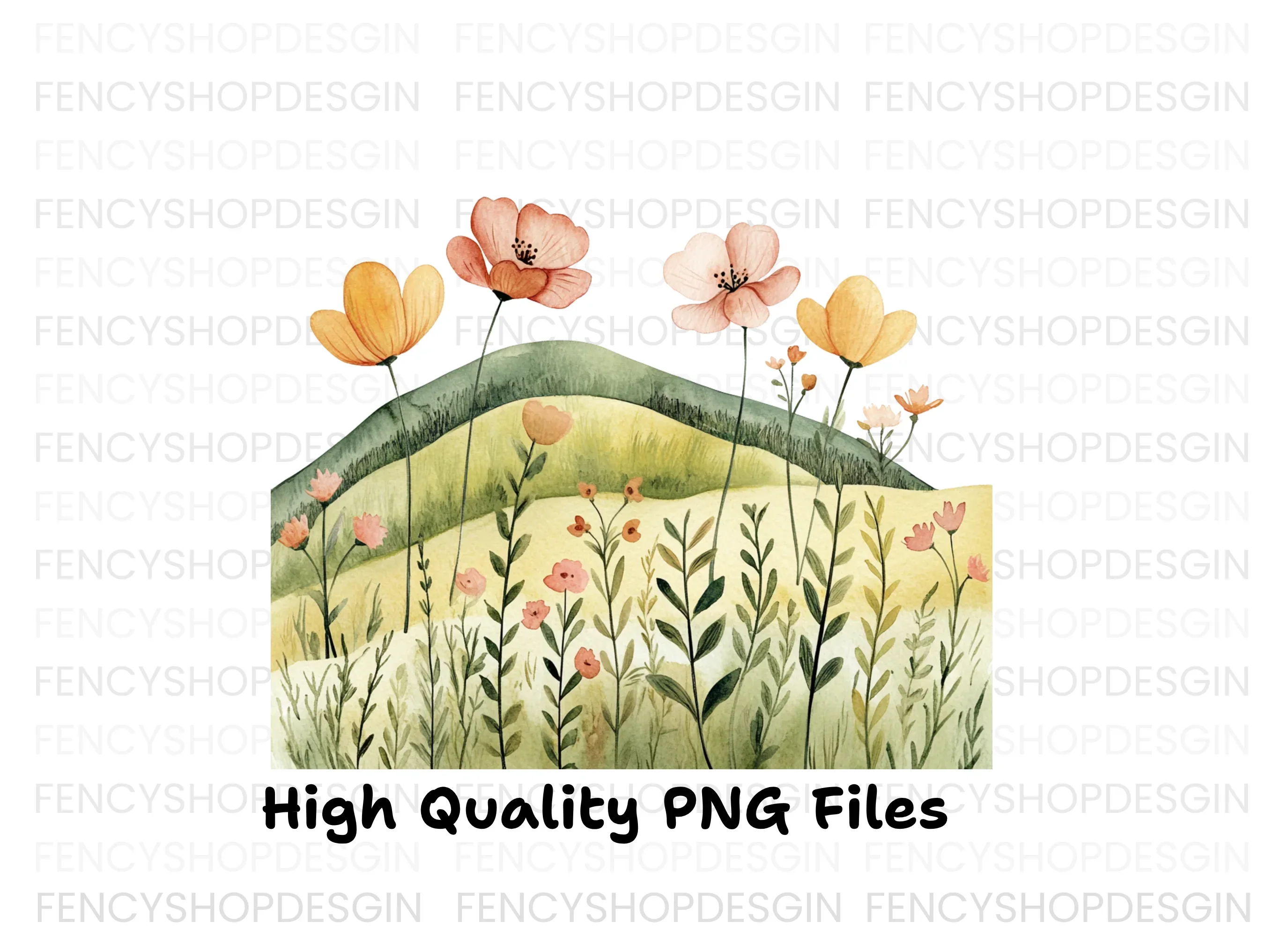 Spring Meadow Floral Clipart Bundle - Image 3