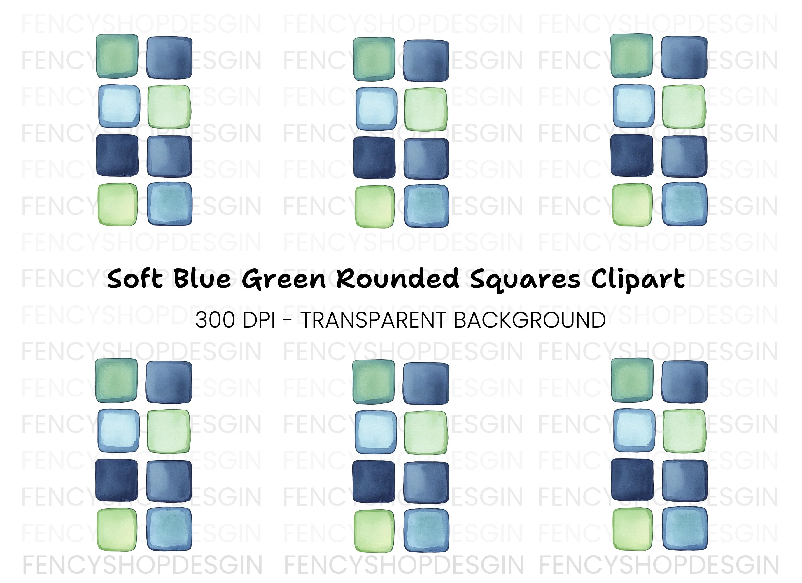 Square Swatches Clipart Bundle