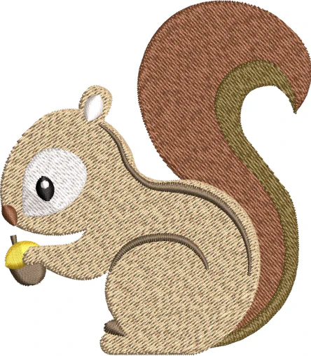 Squirrel Embroidery Design